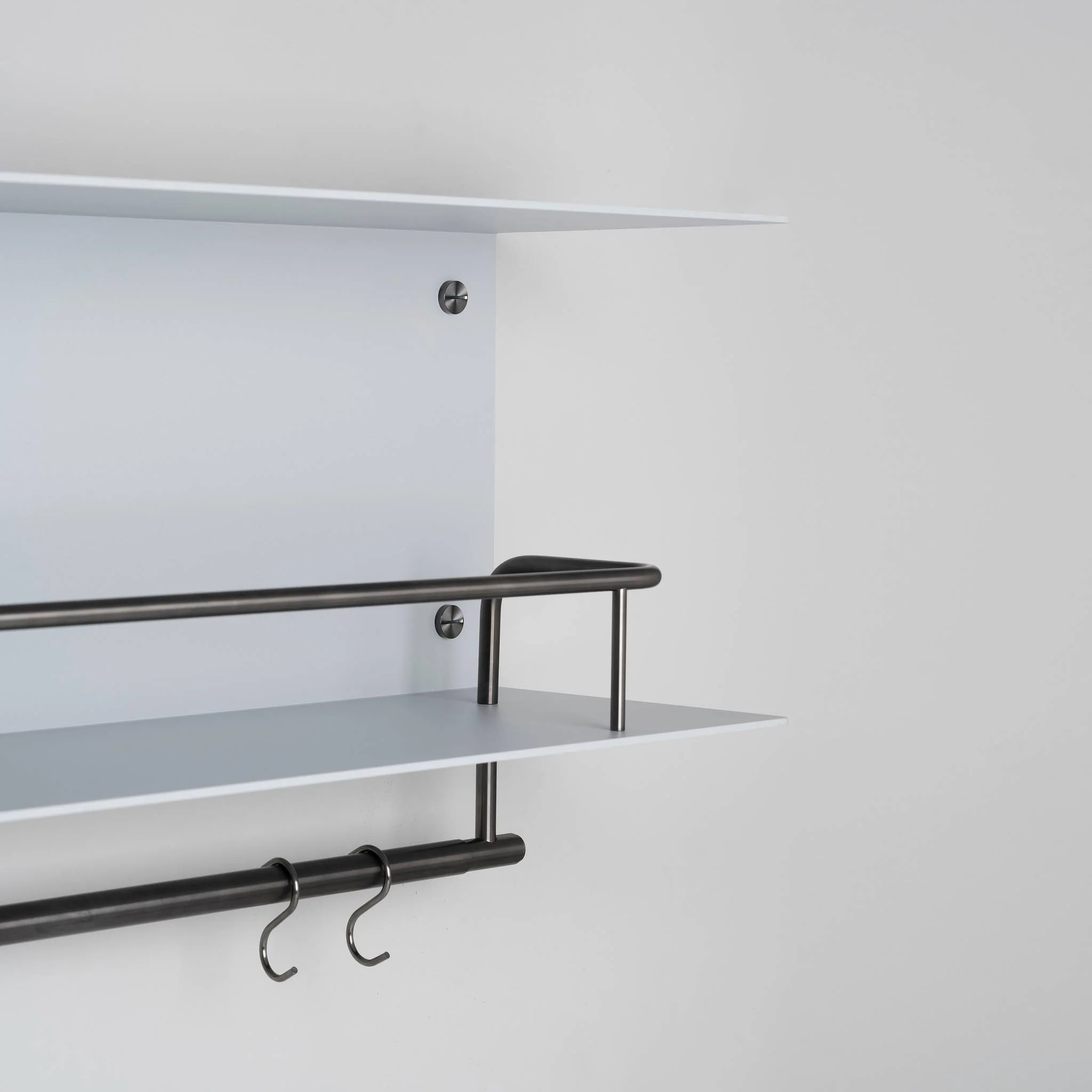 KITCHEN SHELF / HANGER / WITHOUT LOGO / STONE Kitchen Shelf With Pan Rail
