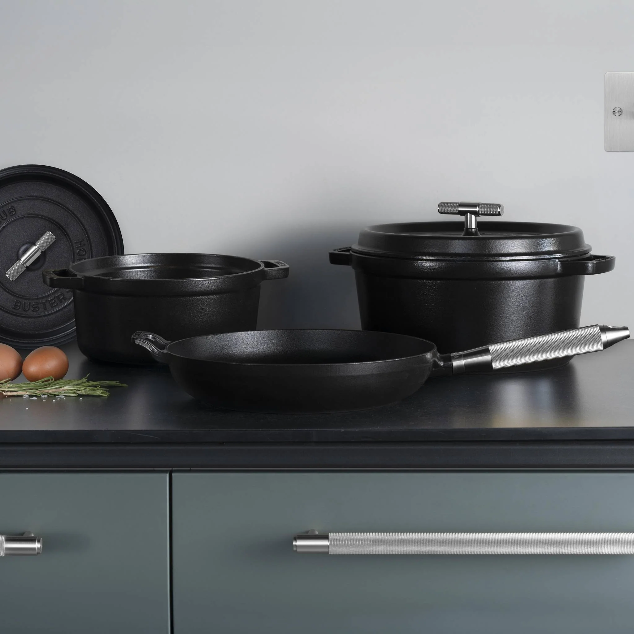 COCOTTE 24cm Cross Staub Black Cast Iron Cocotte