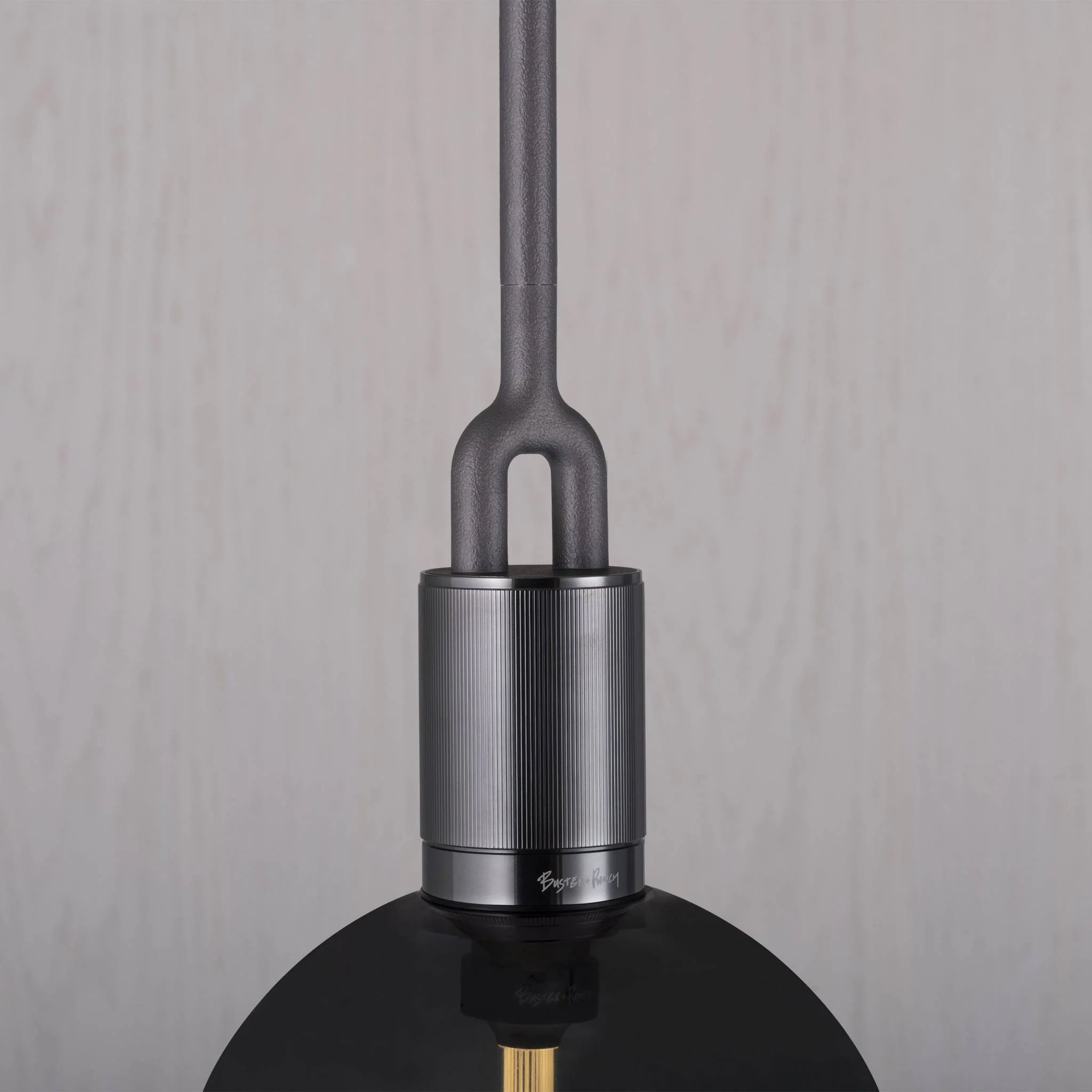 Wisząca lampa liniowa FORKED Globe SMOKED Large z przydymionymi kloszami
