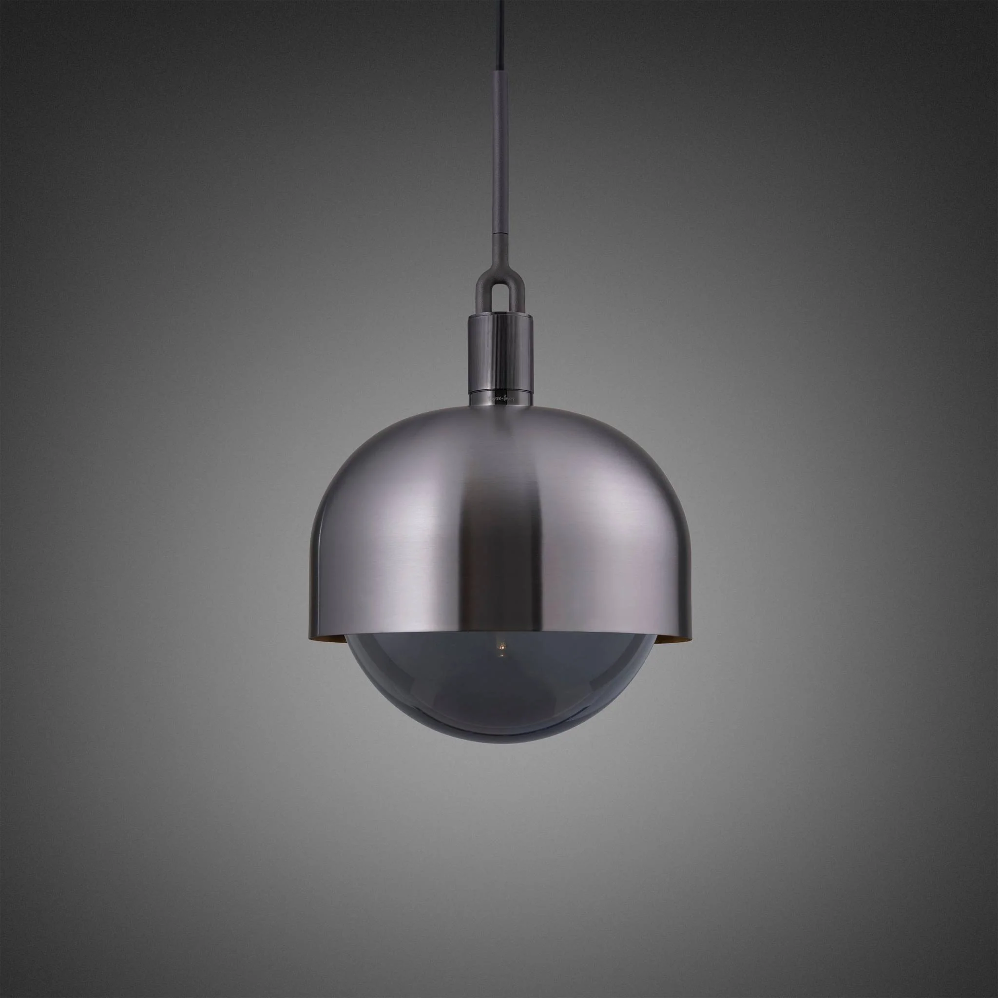 Suspension FORKED PENDANT / LINEAR / SHADE / GLOBE / SMOKED / LARGE