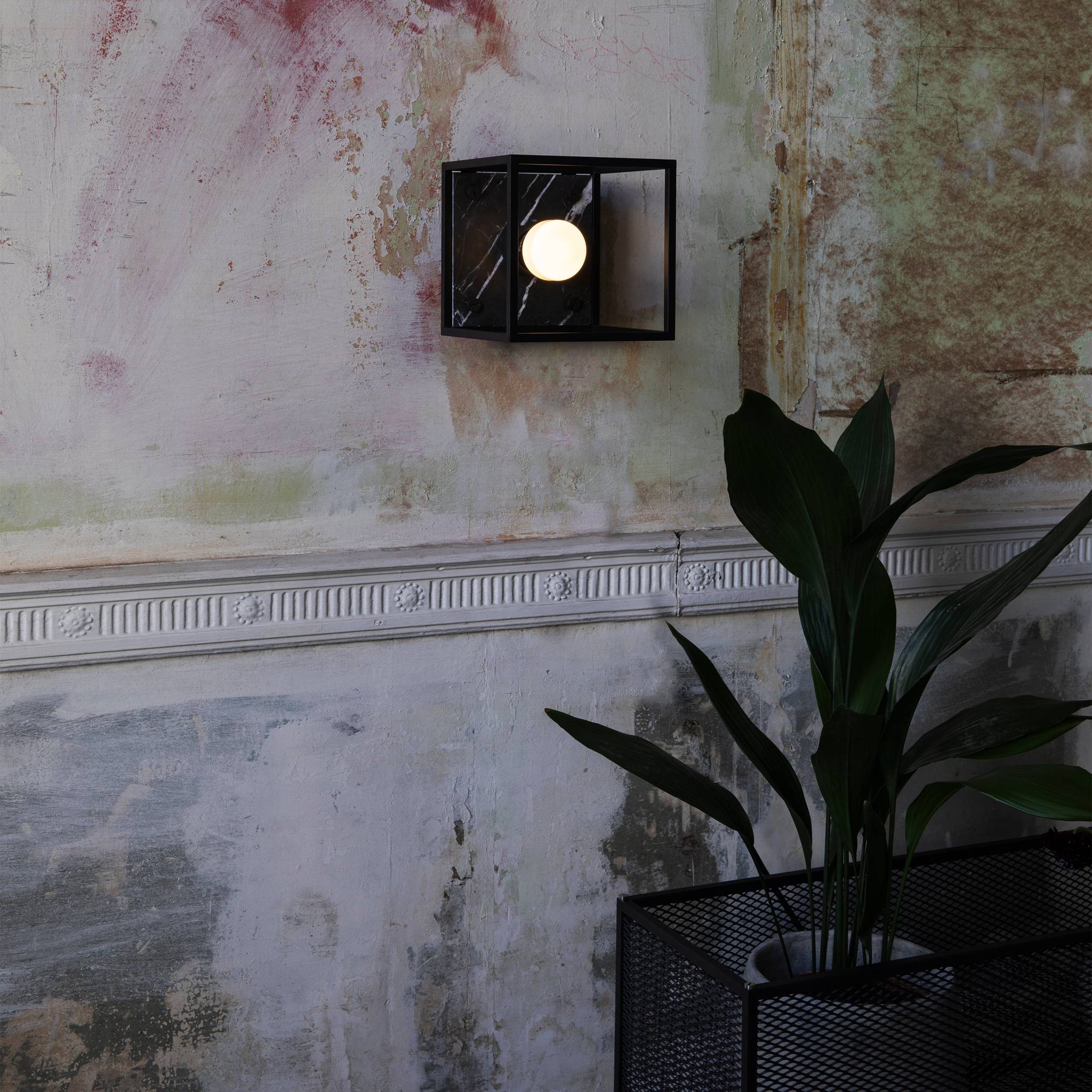 CAGED Small Cross Wall Light with Changeable Back Panel