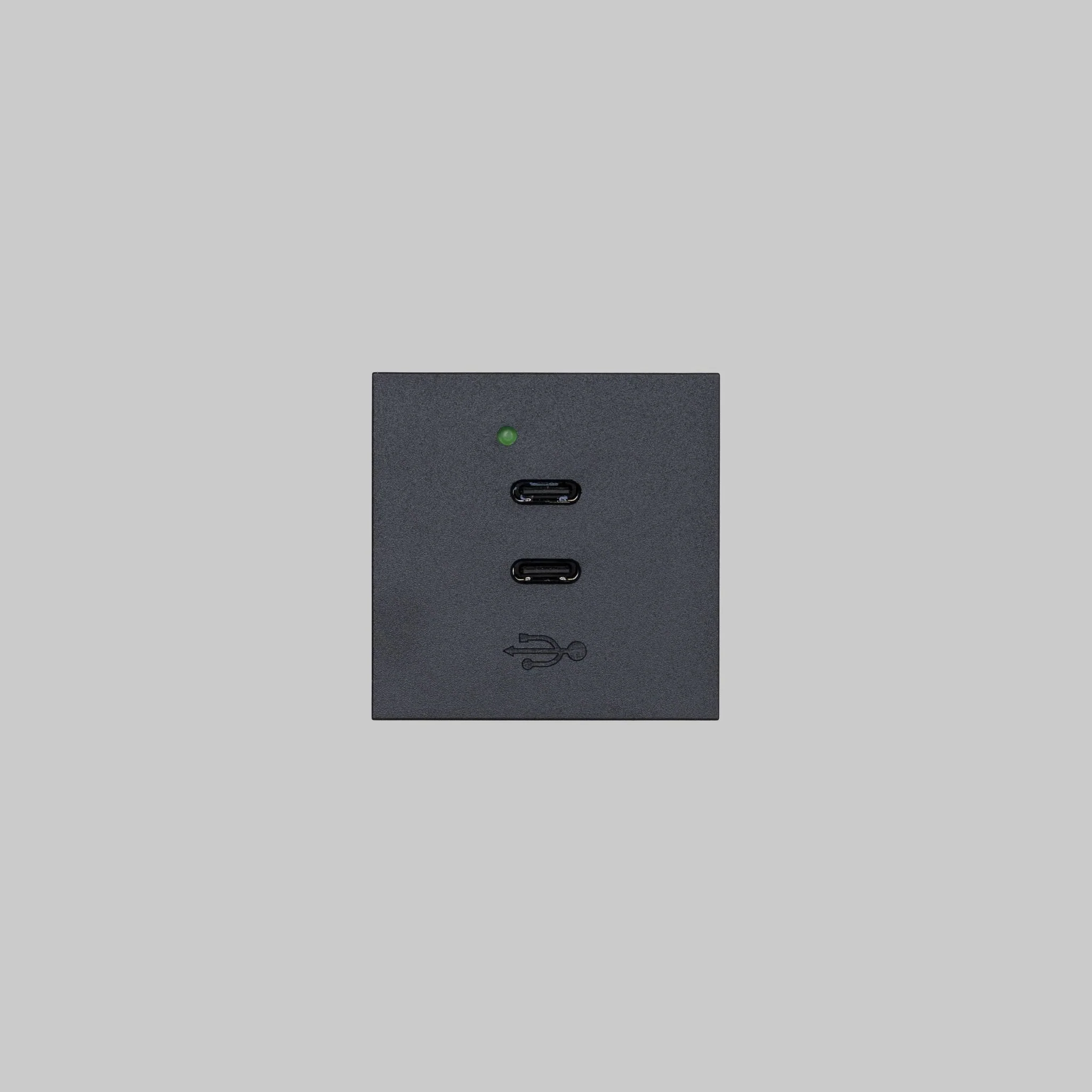 USB-MODULE / USB C + C QUICKCHARGE 45MM module-inzetstuk