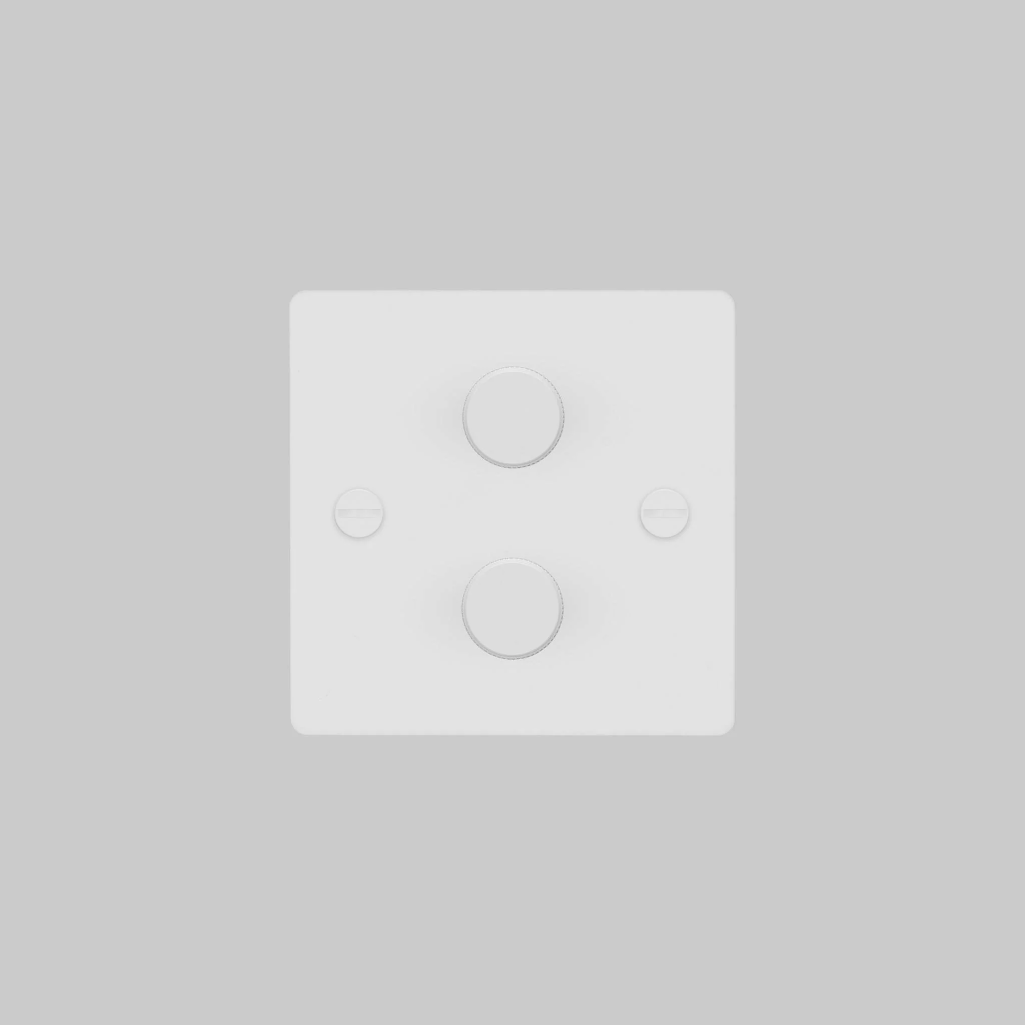 White 2G DIMMER Double Dimmer Switch with 120W and Cross Knurled Knob
