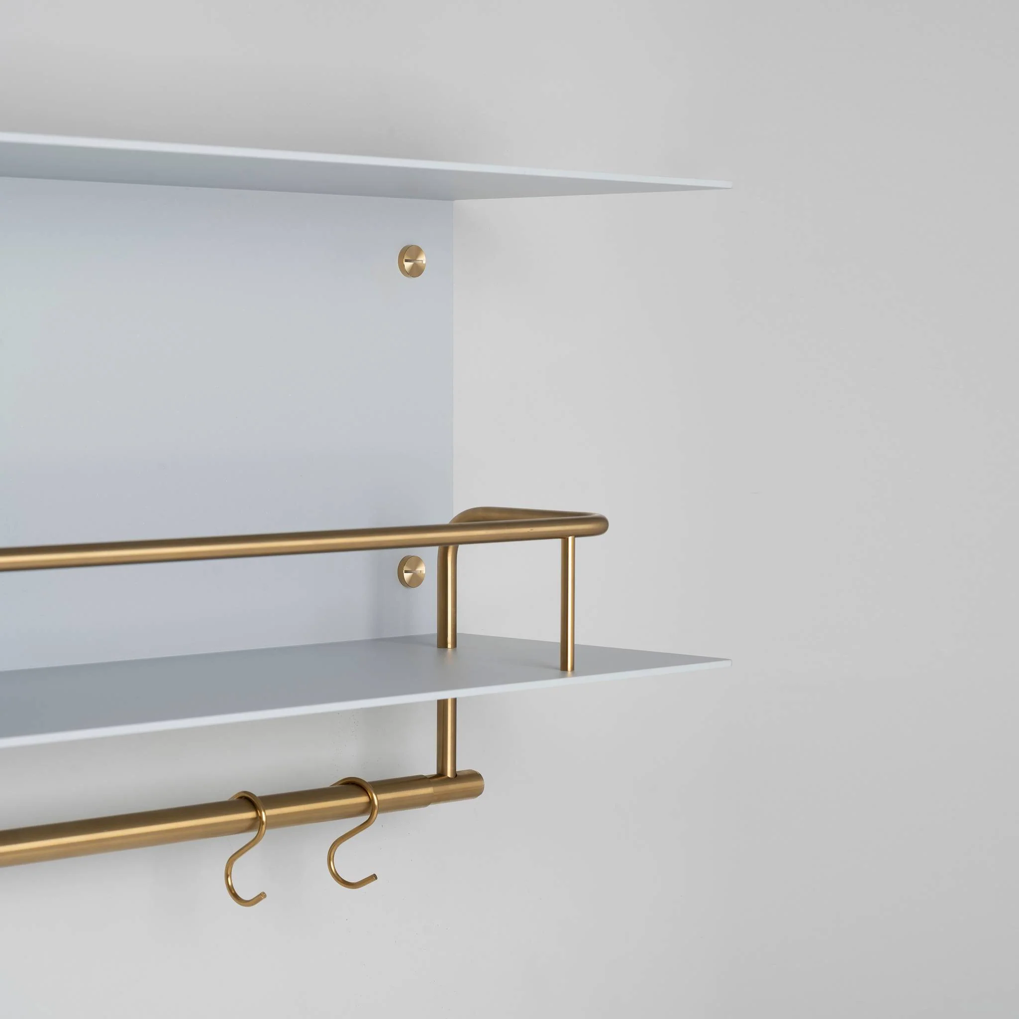 KITCHEN SHELF / HANGER / WITHOUT LOGO / STONE Kitchen Shelf With Pan Rail