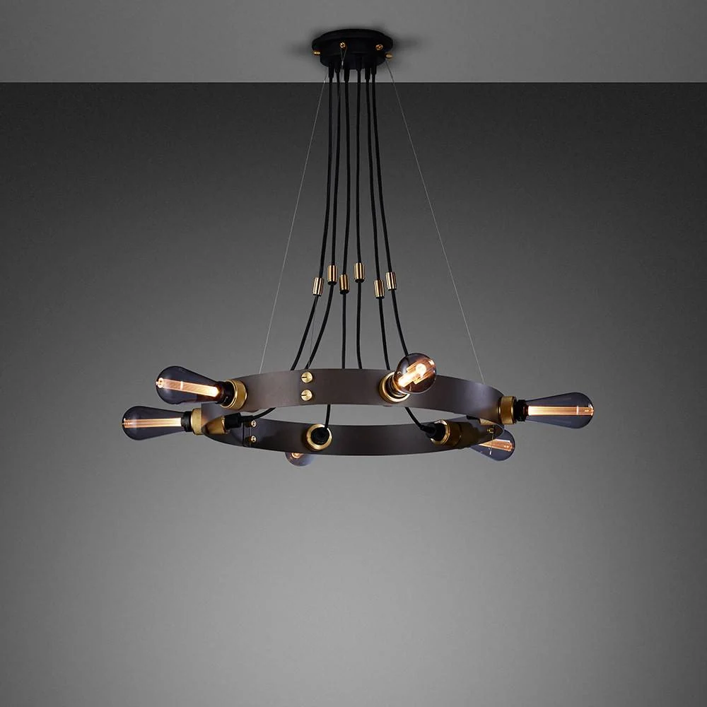 Hero Light Cross GRAPHITE Chandelier 6ペンダント付き