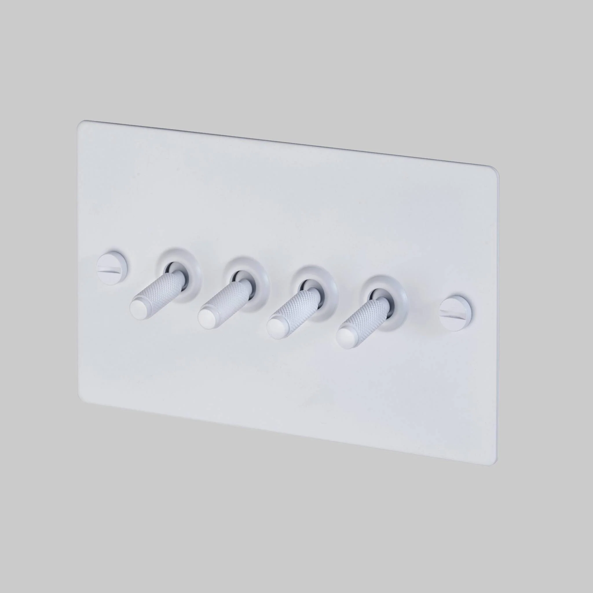 4G TOGGLE Toggle Switch in White with Cross Detail