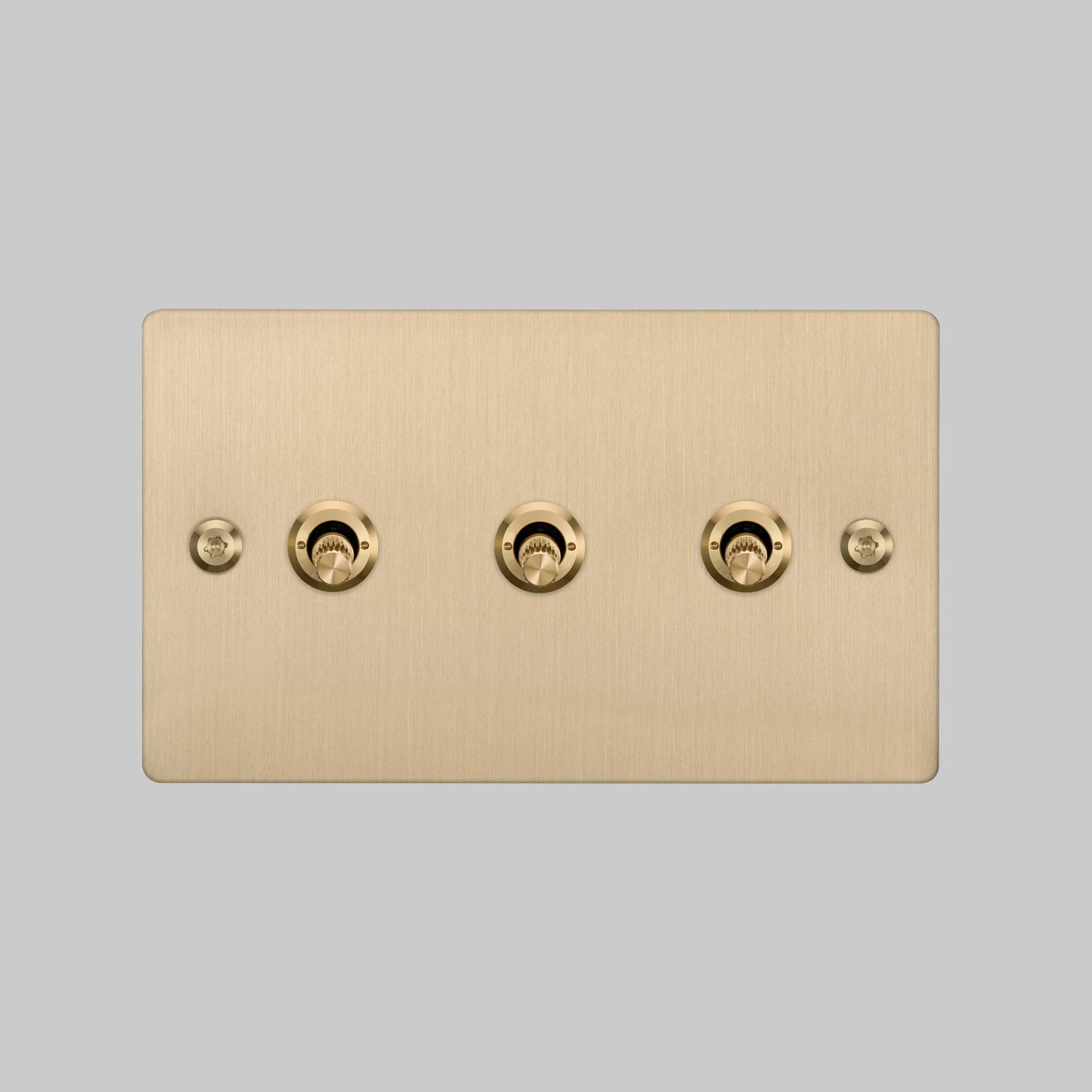 3G TOGGLE / 2-WAY / LINEAR / Brass Triple Toggle Switch