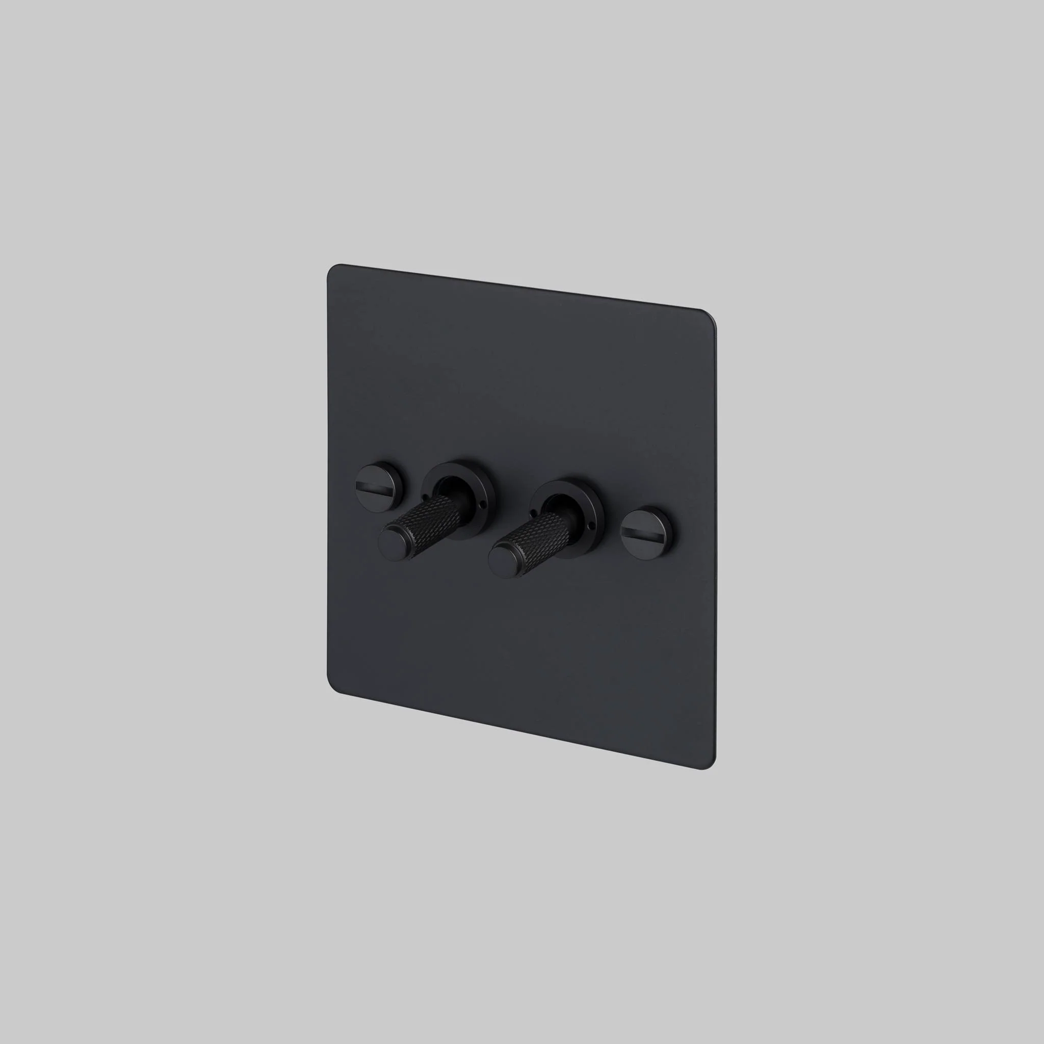 Solid Metal 2G TOGGLE / 2-WAY / CROSS / BLACK Double Toggle Switch