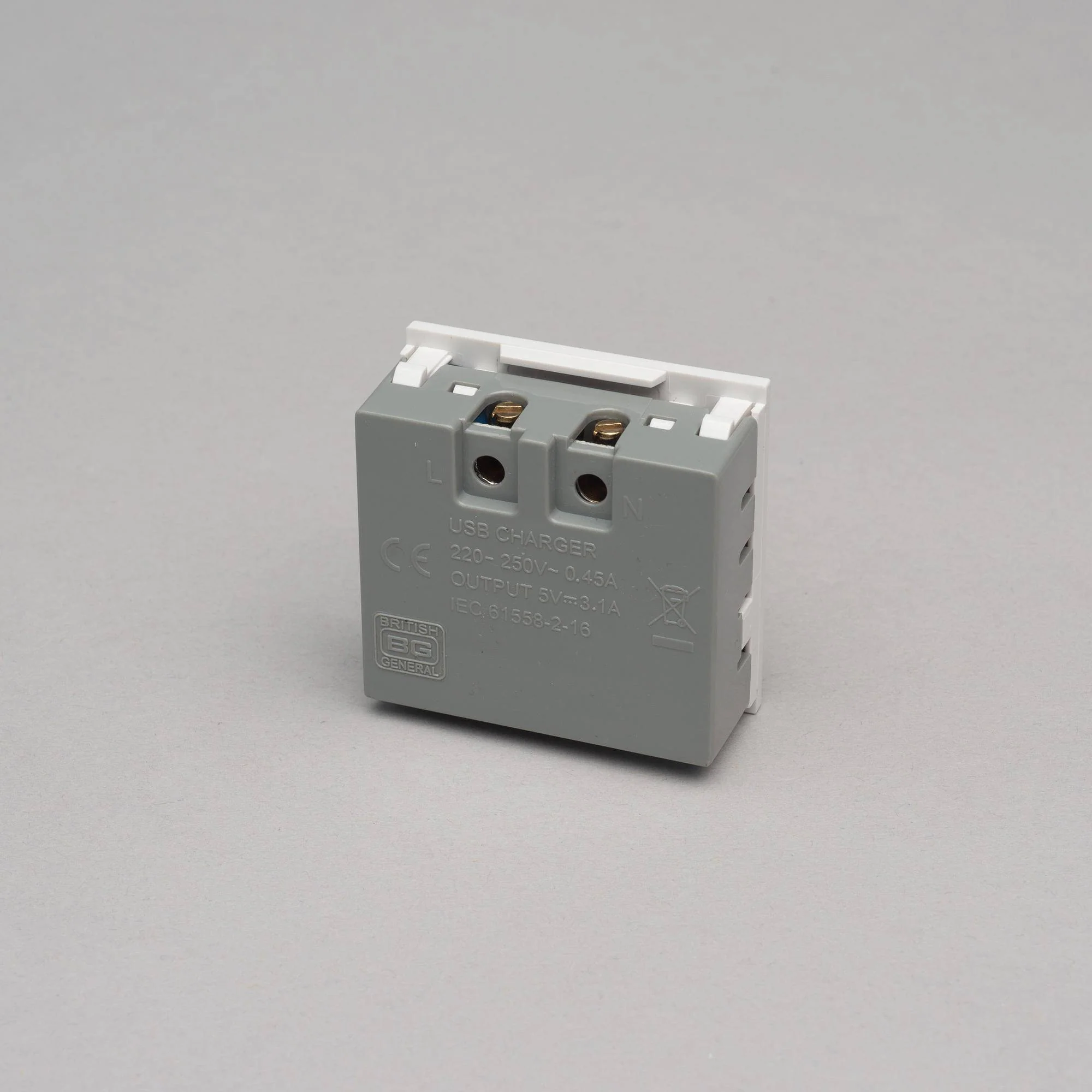 MODULE USB Double chargeur USB A pour plaques Euro, 50 mm ⟦K1⟧