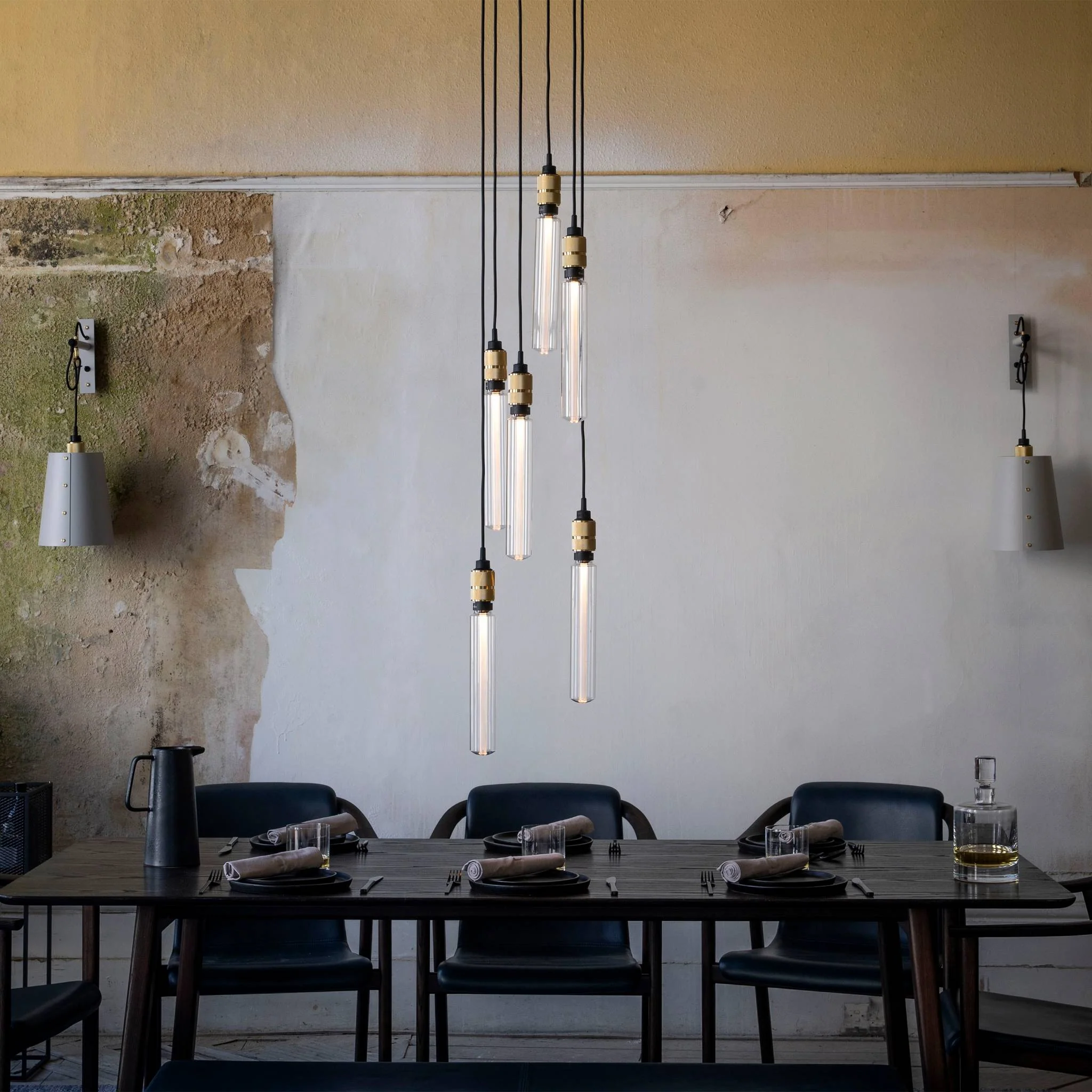 Lampadario HOOKED 6.0 Nude Cross a Sei Pendant