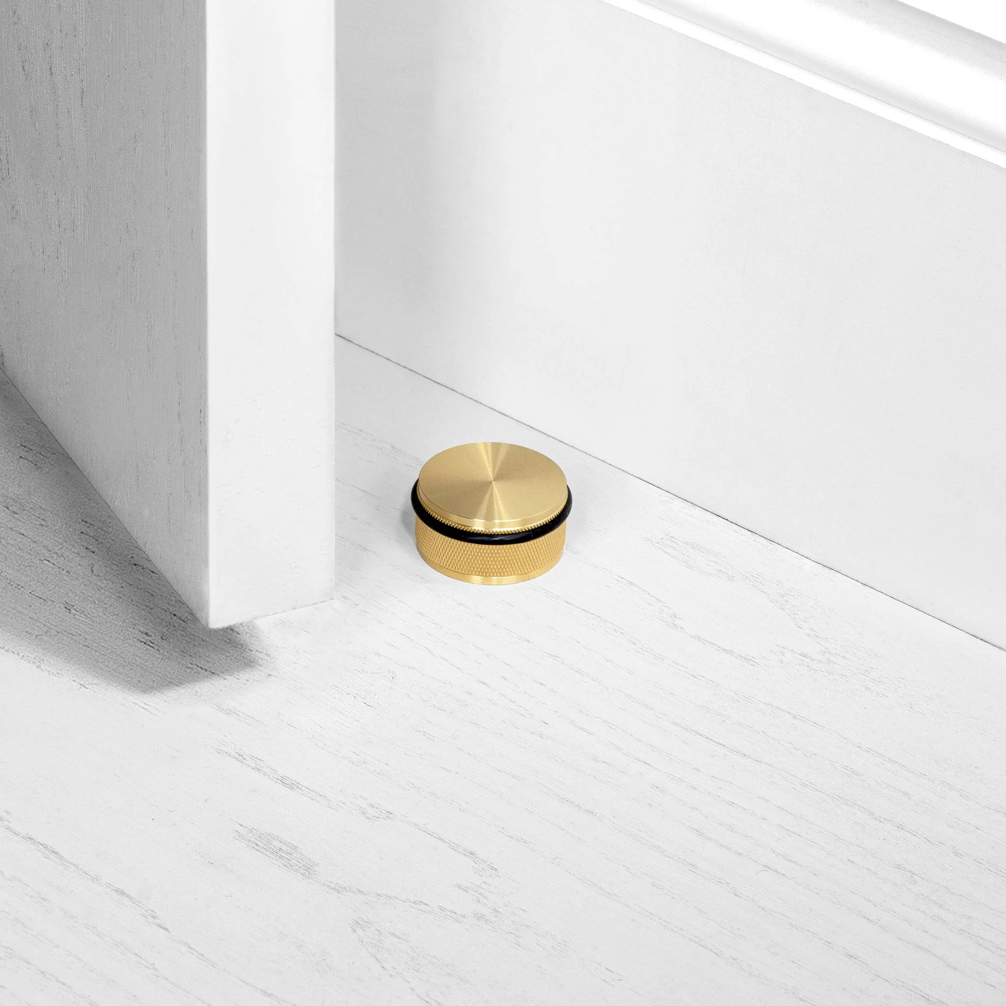 Floor Mounted Door Stop, Heavy Duty Cross Knurl Design