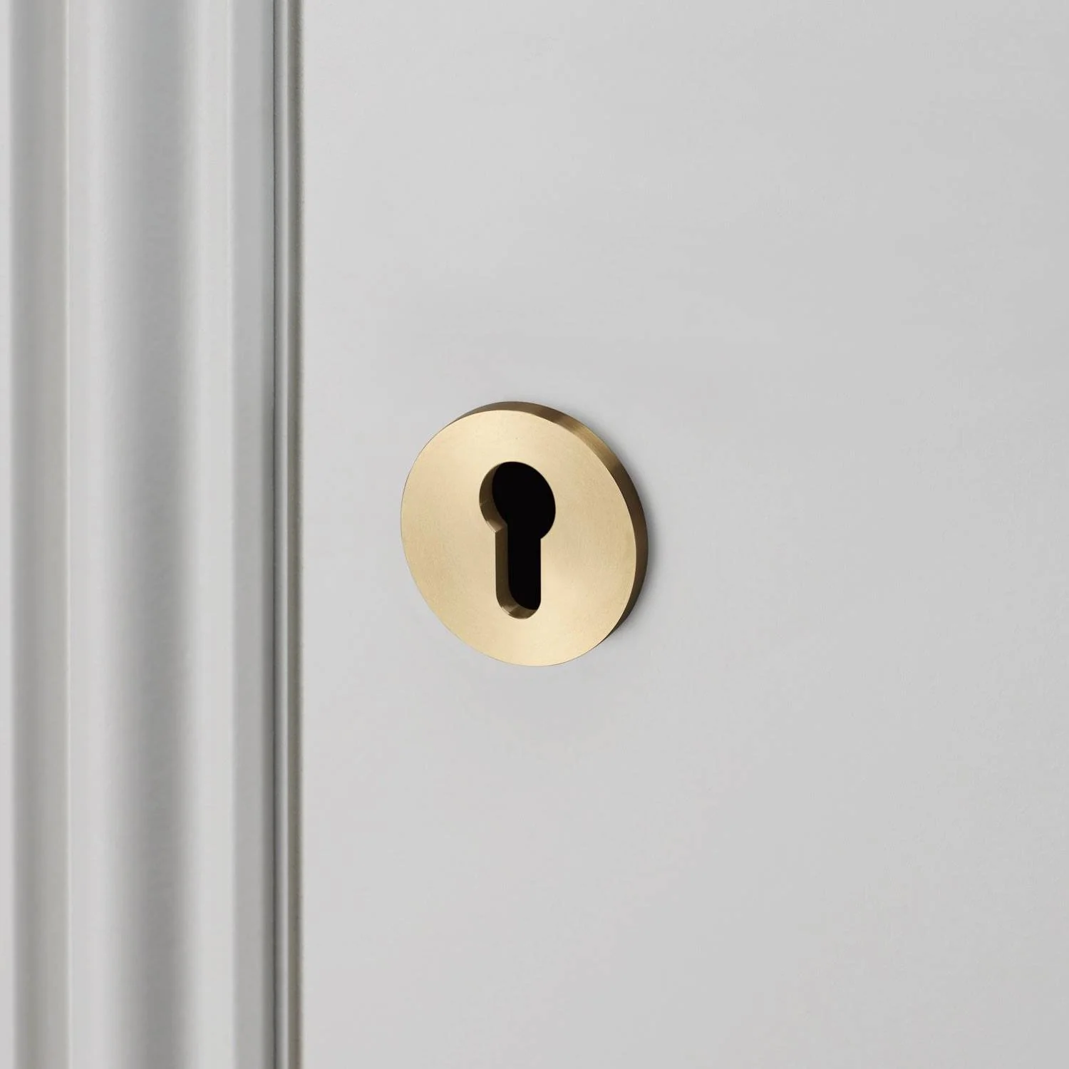 Euro Cylinder Key Escutcheon in Solid Metal, CYLINDER and ESCUTCHEON Sizes