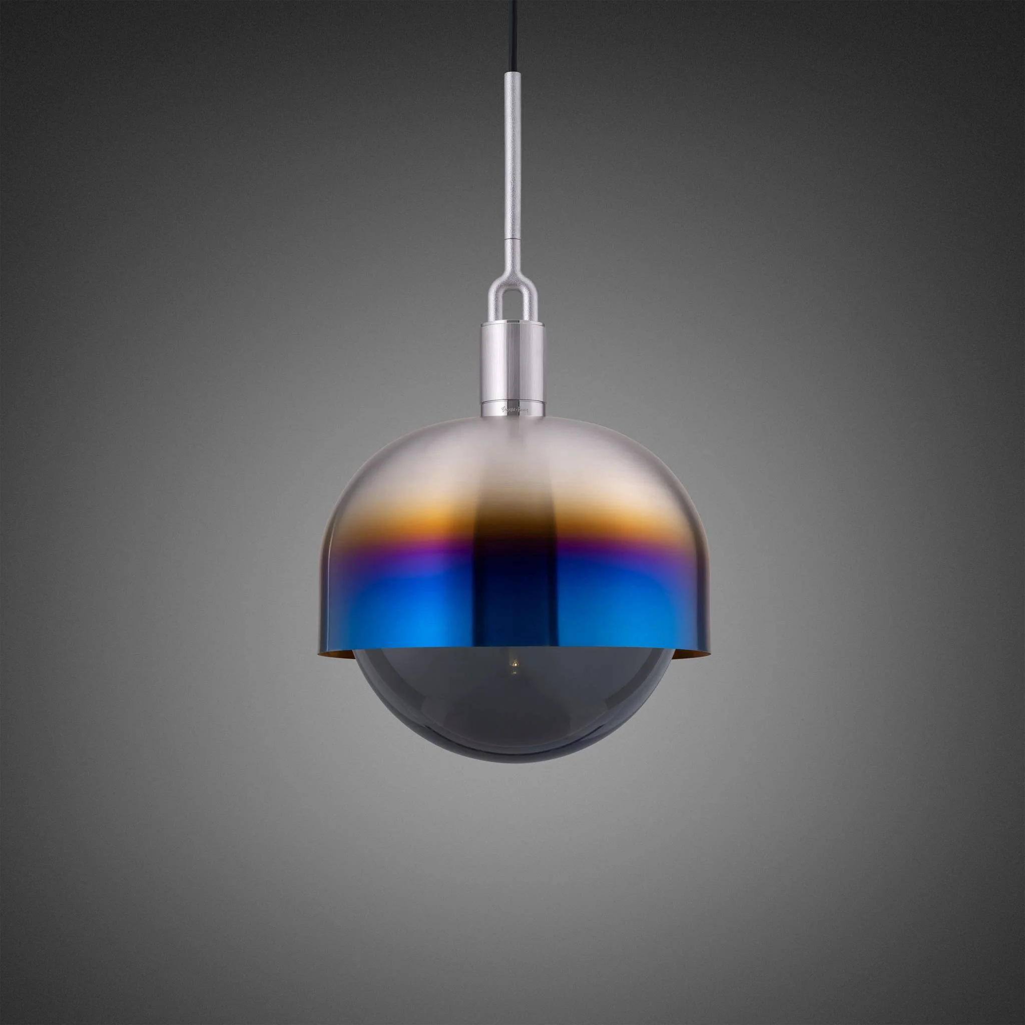 Suspension FORKED PENDANT / LINEAR / SHADE / GLOBE / SMOKED / LARGE