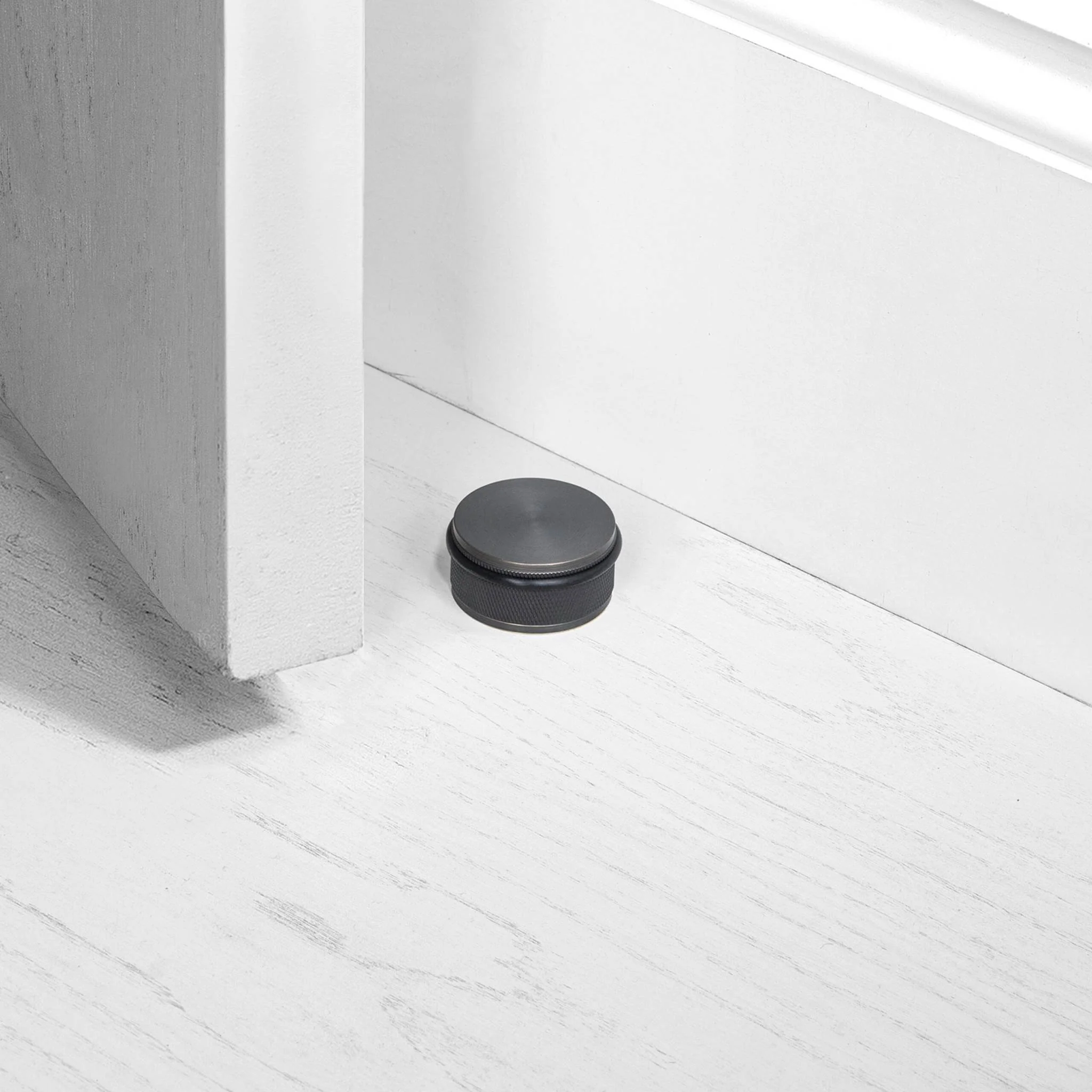 Floor Mounted Door Stop, Heavy Duty Cross Knurl Design