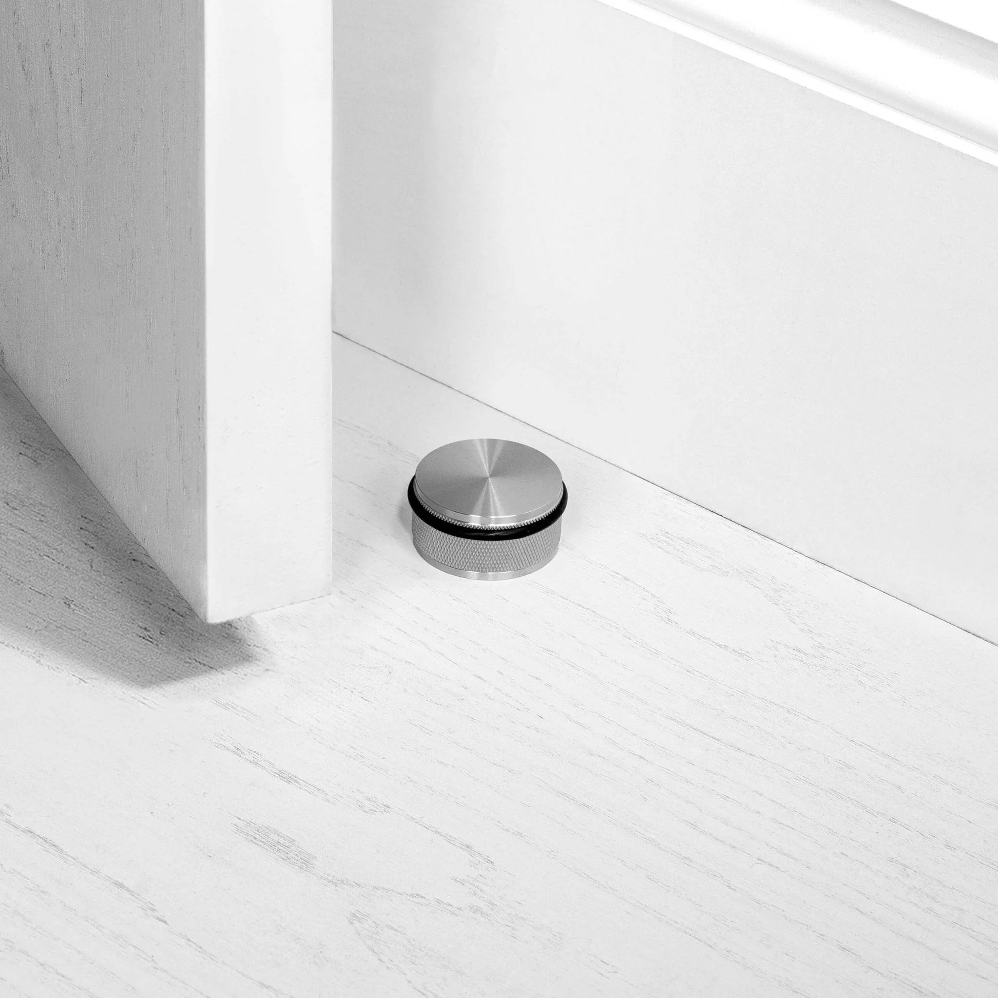 Floor Mounted Door Stop, Heavy Duty Cross Knurl Design