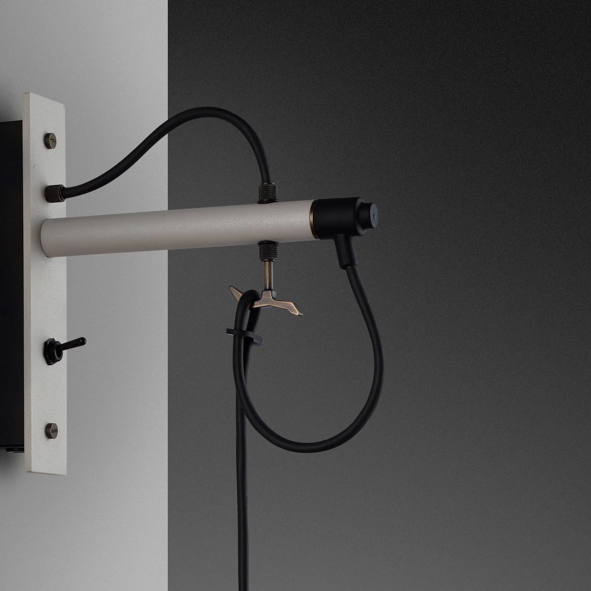 HOOKED Nude Cross Wall Light with Stone Base