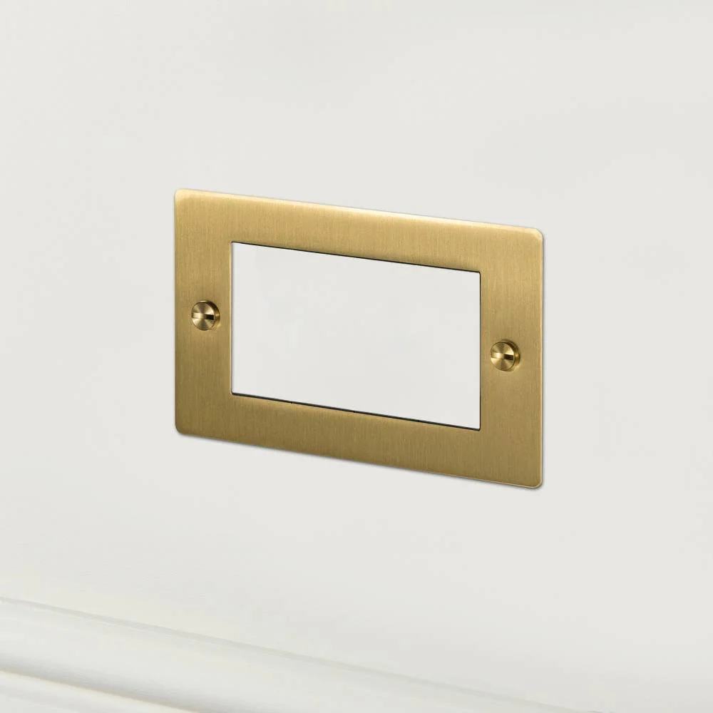 Lita metalowa ramka 50mm Euro / 4 MODUŁY / 2G