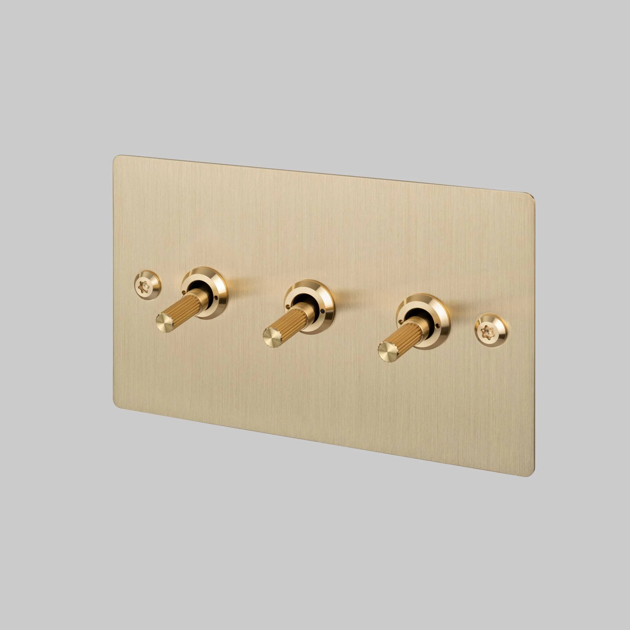 3G TOGGLE / 2-WAY / LINEAR / Brass Triple Toggle Switch
