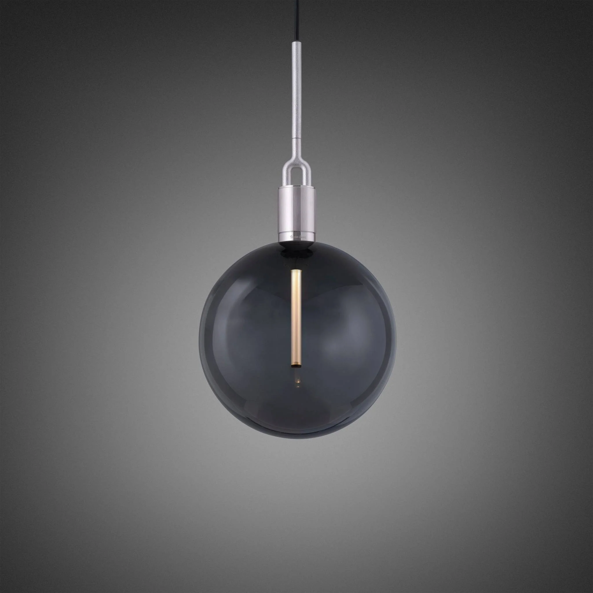 Wisząca lampa liniowa FORKED Globe SMOKED Large z przydymionymi kloszami