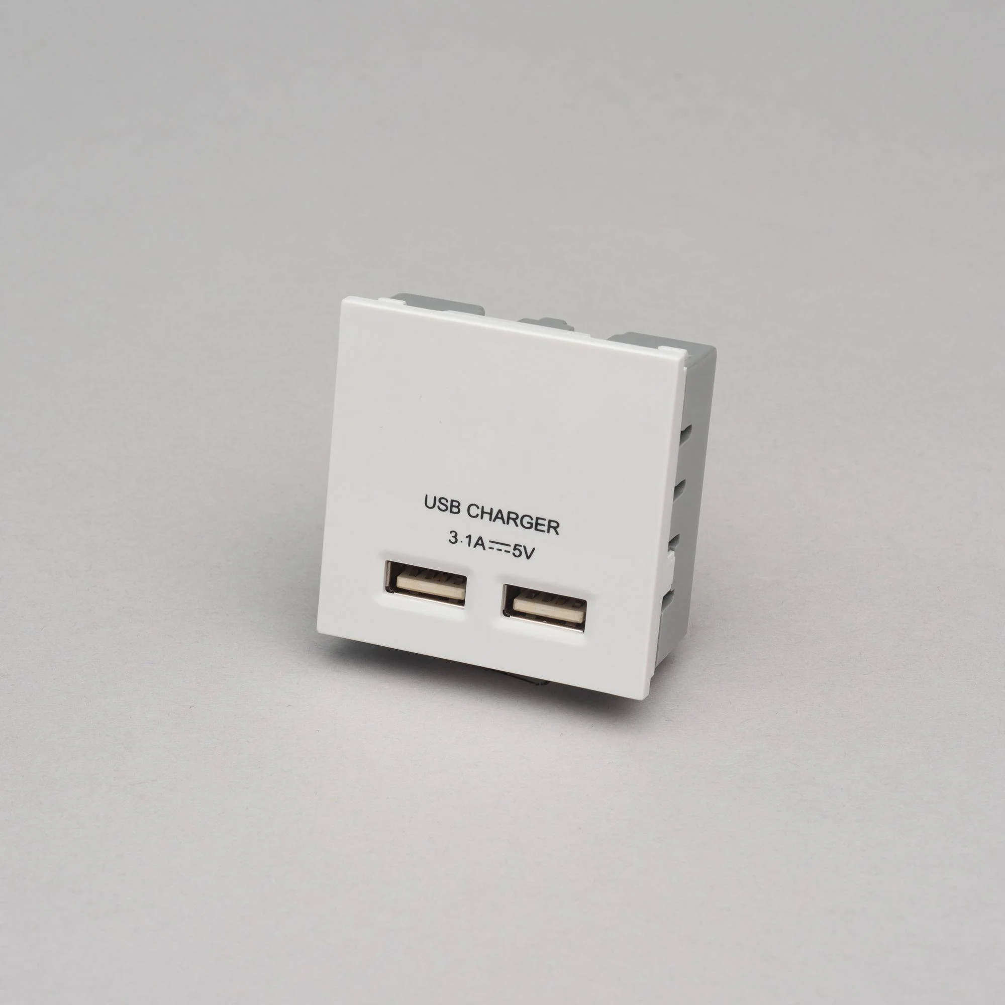 MODULE USB Double chargeur USB A pour plaques Euro, 50 mm ⟦K1⟧