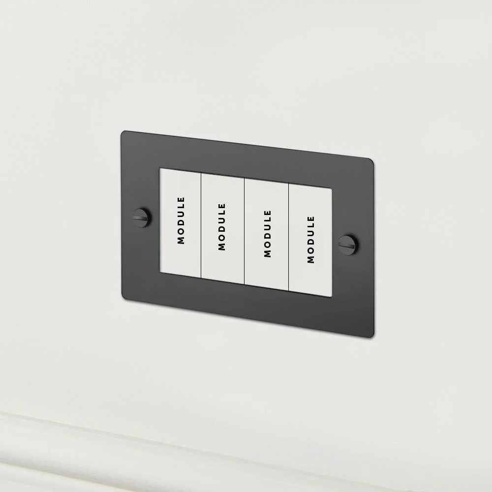 Solid Metal 50mm Euro Plate / 4 MODULE / 2G