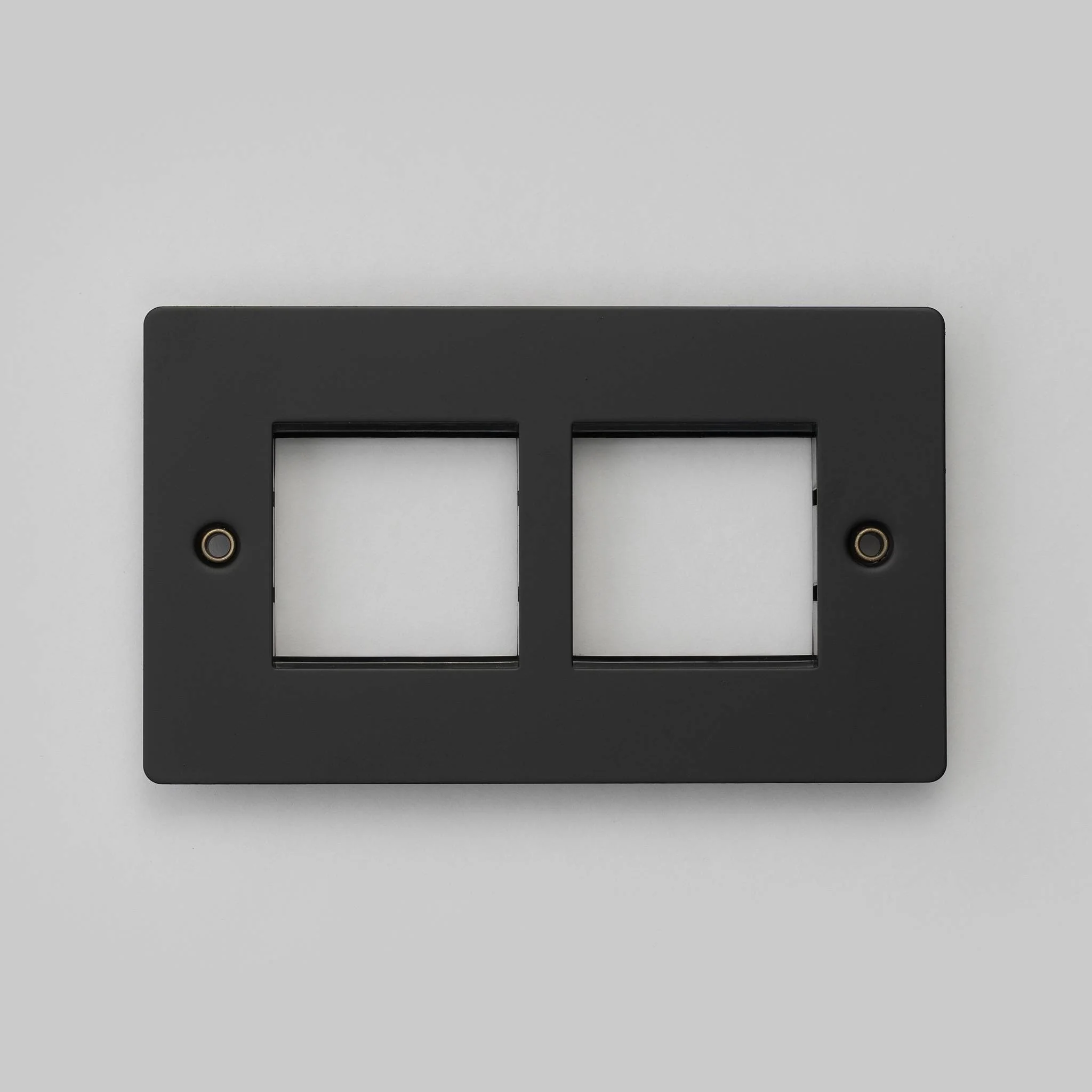 Massive Metall-Wandplatte 2G für zwei 45-mm-Module