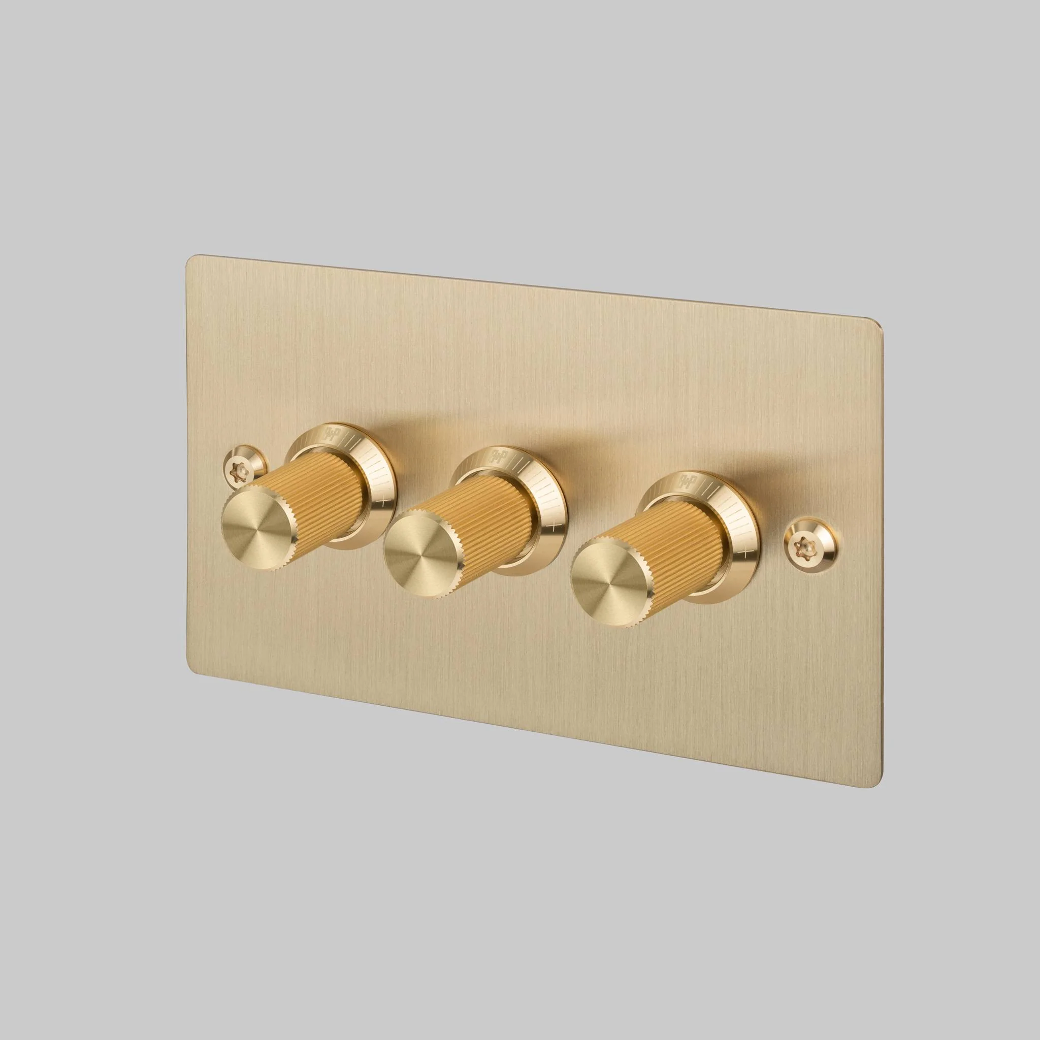 3G DIMMER dimmerschakelaar, 120W, LINEAR knop, messing afwerking