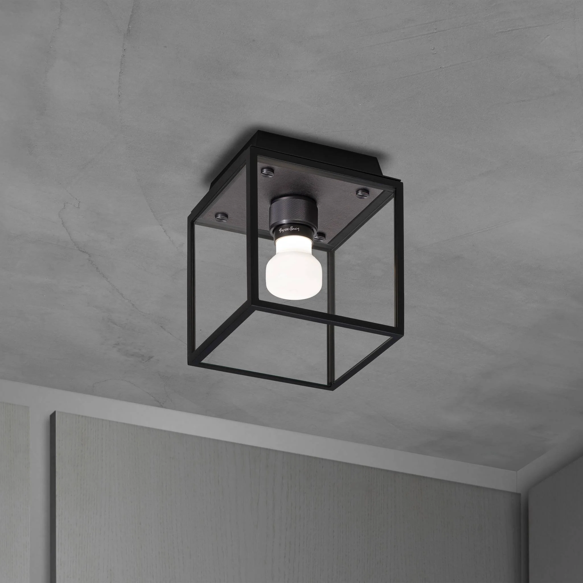 CAGED WET / CEILING / CROSS / SMALL Matt svart takpendel