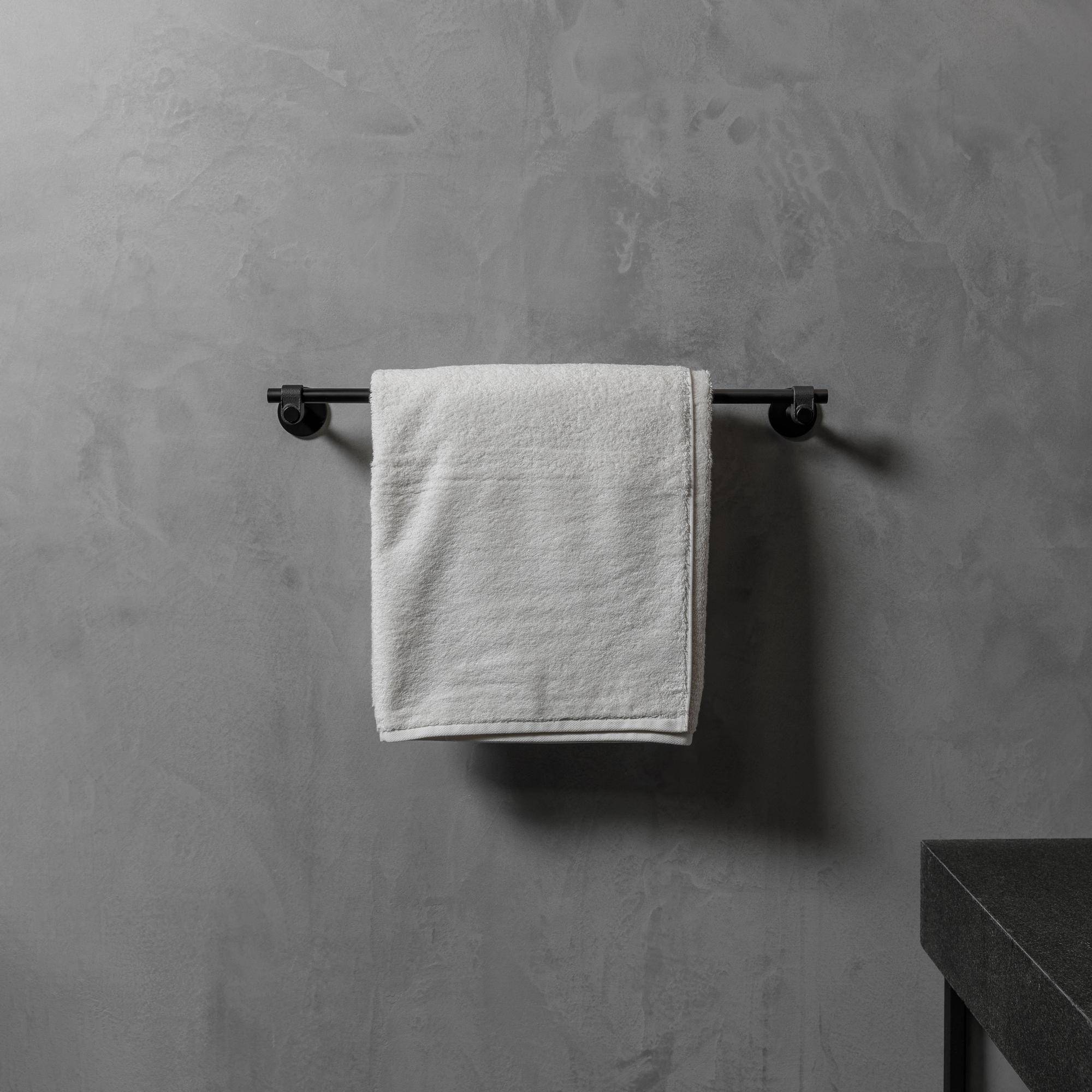 Solid Stainless Steel Towel Rail with Rough-Cast Knuckle and Polished Bar