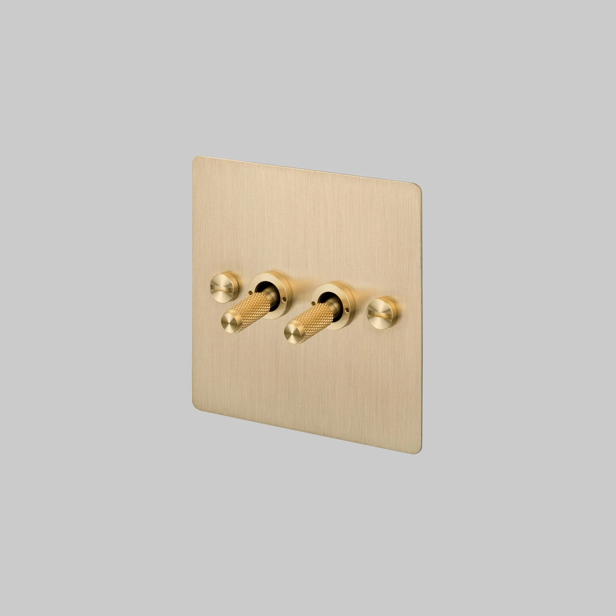 Solid Metal 2G TOGGLE Cross Toggle Switch, Brass