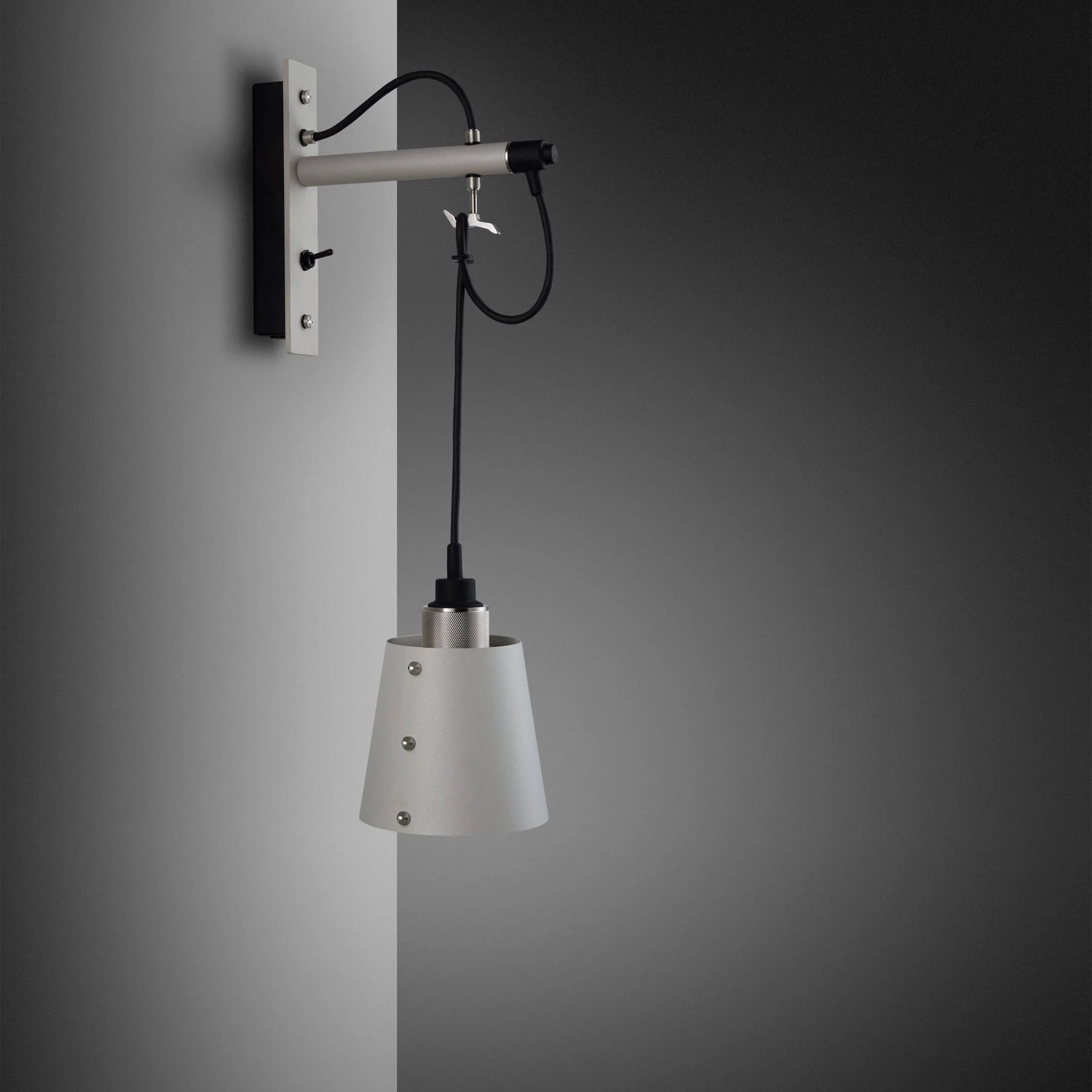 HOOKED Hooked Wall Light Cross Small in Stone Finish