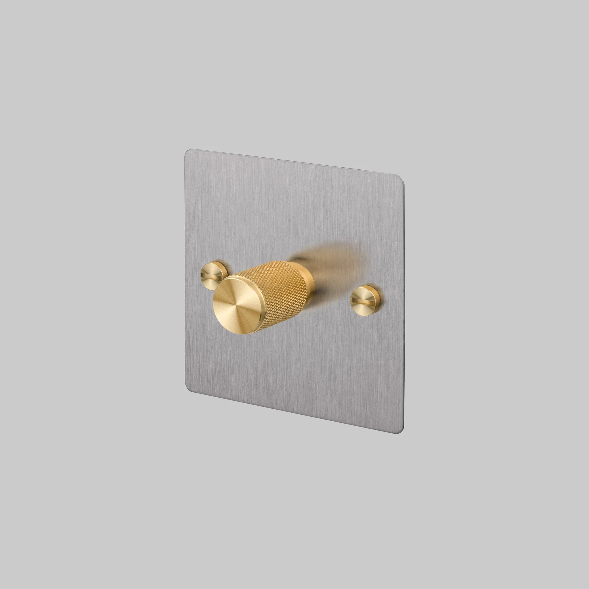 1G dimmer 120W korsdimmer i stålfinish