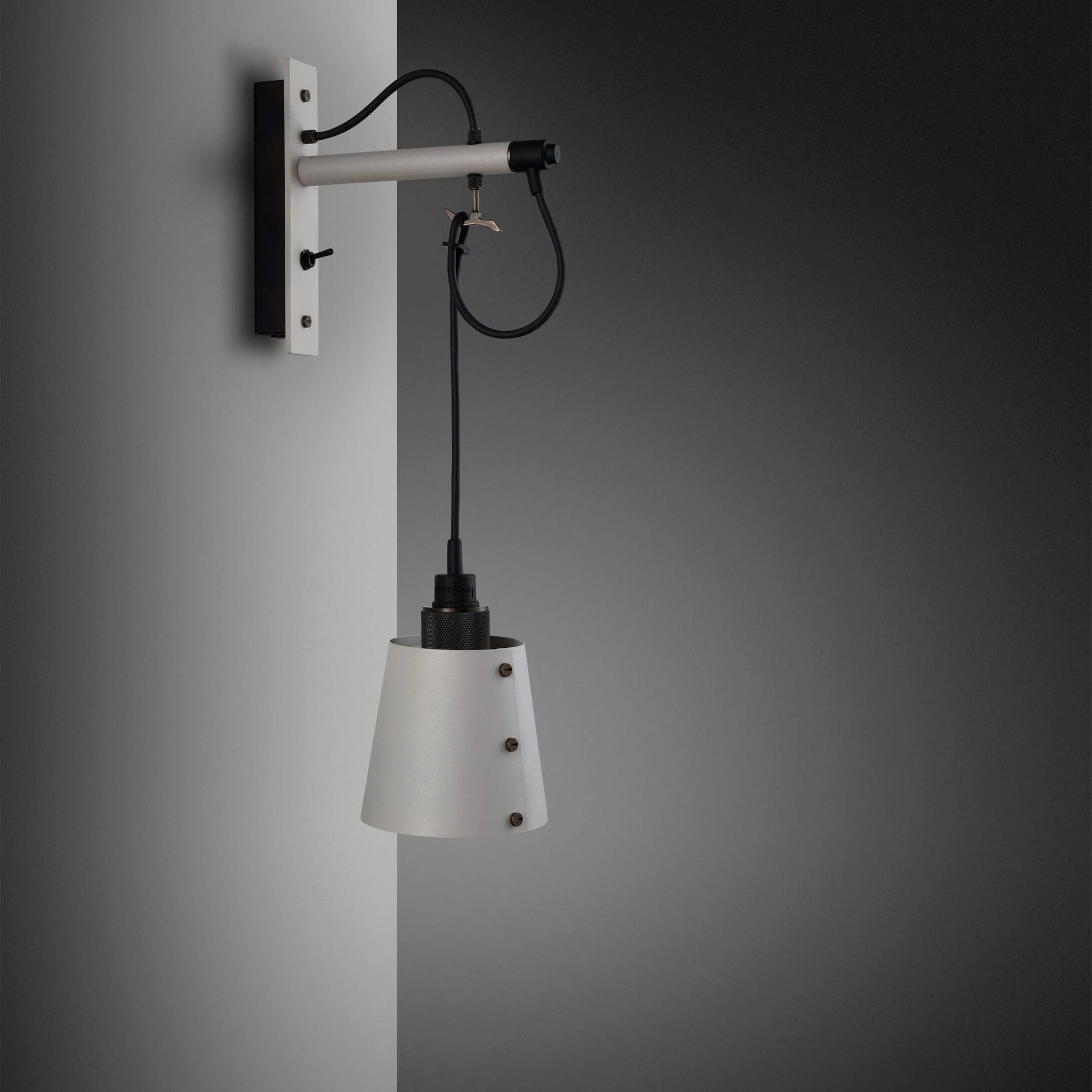 HOOKED Hooked Wall Light Cross Small in Stone Finish