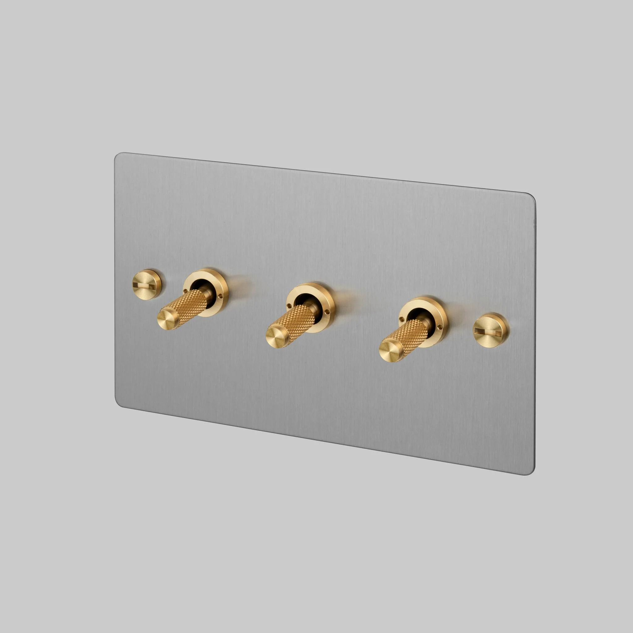 3G TOGGLE 2-Way Cross Wippschalter in gebürstetem Stahl