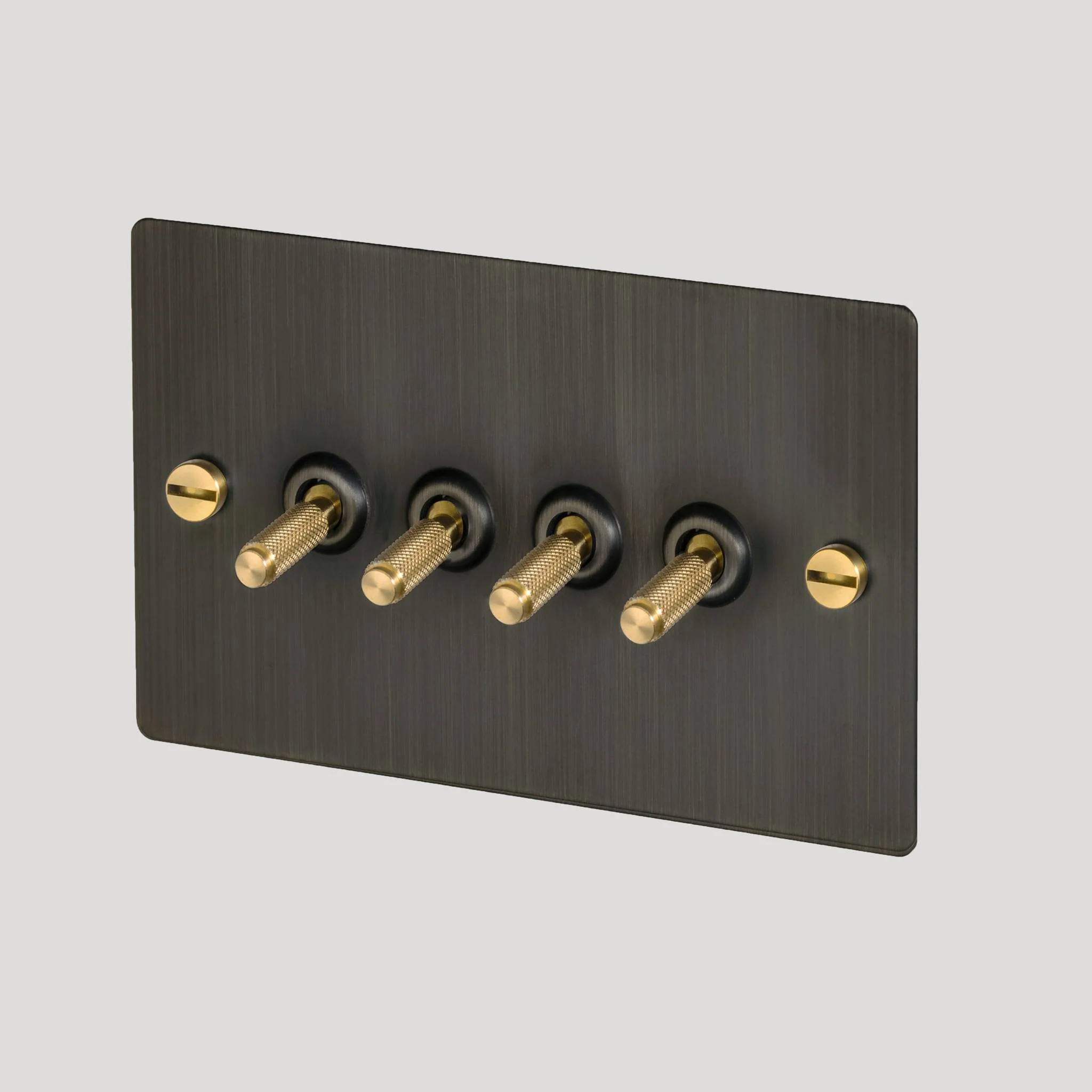 Cross Knurl 4G TOGGLE Switch in SMOKED BRONZE