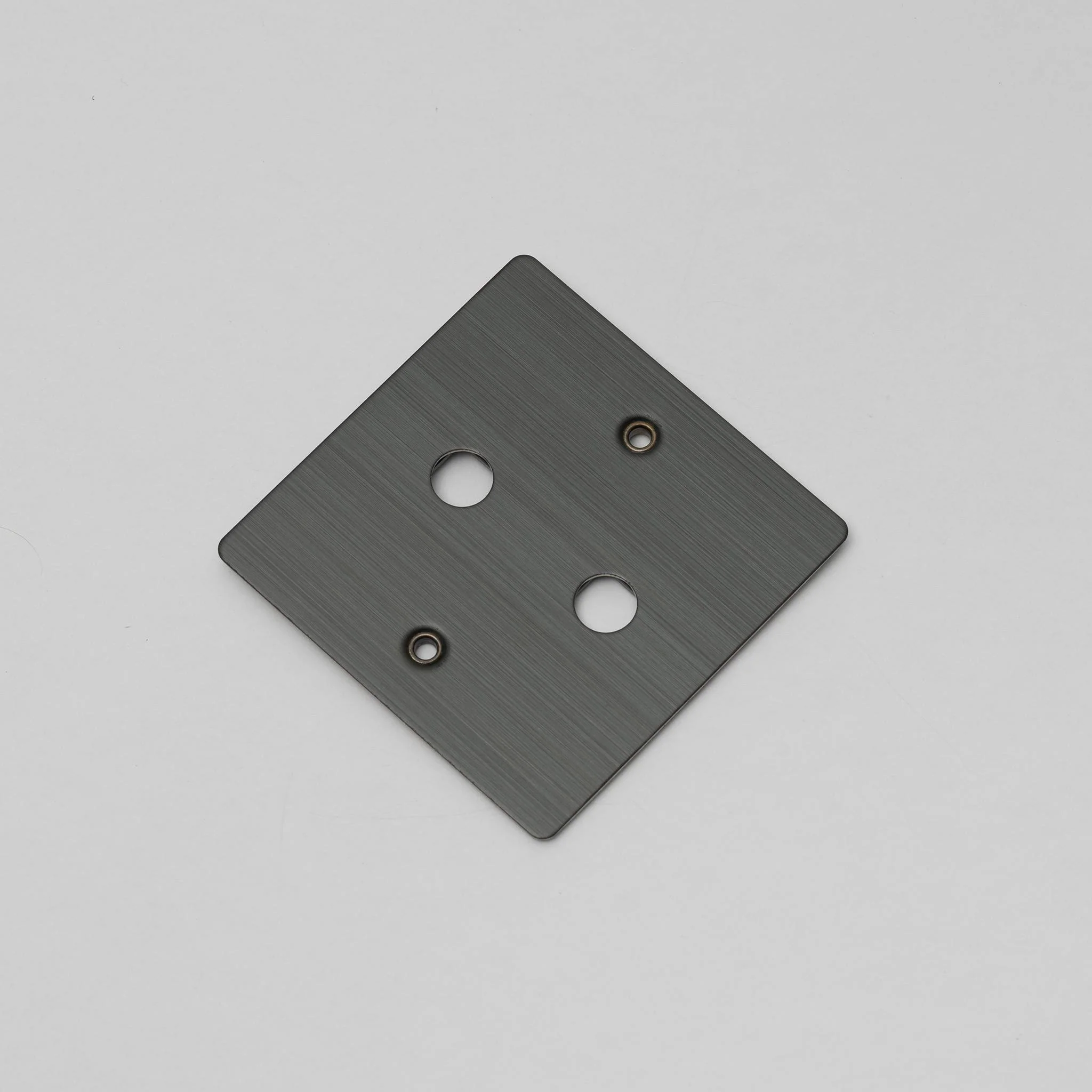 1G Wandplaat Gebouwd voor 2 DIMMERS Modules in Massief Metaal