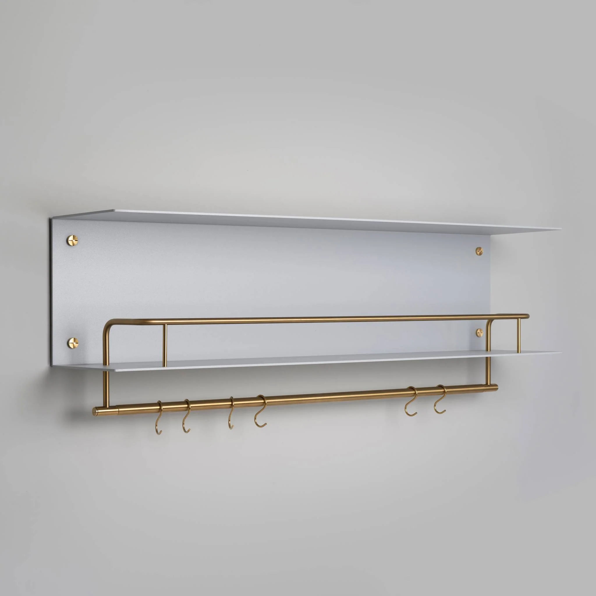 KITCHEN SHELF / HANGER / WITHOUT LOGO / STONE Kitchen Shelf With Pan Rail