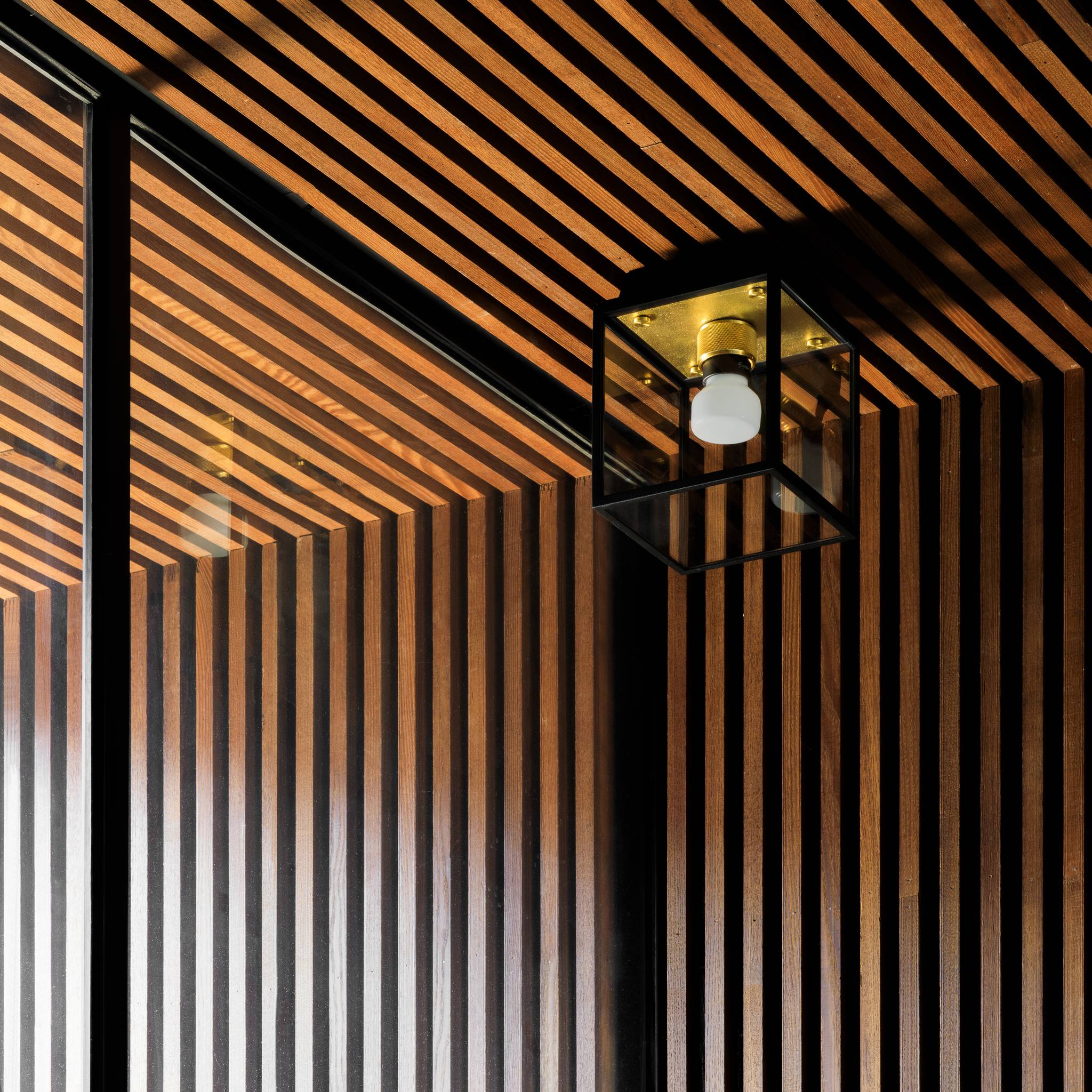 CAGED WET / CEILING / CROSS / SMALL Matt svart takpendel