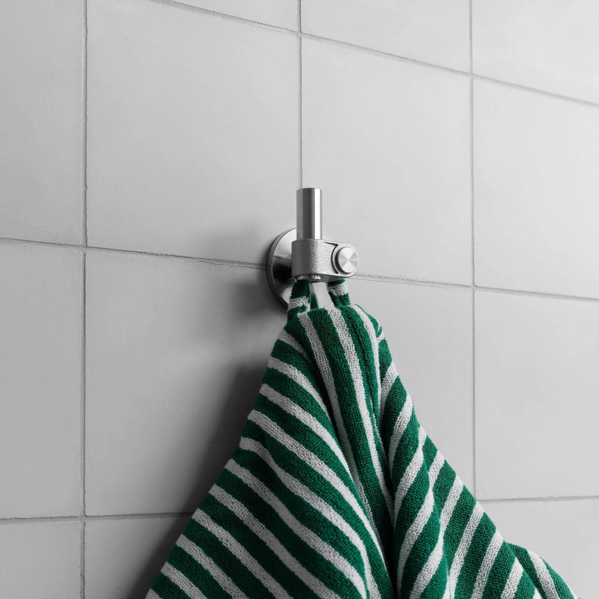 Rough-Cast Solid Metal Wall Hook with Hand Polished Bar