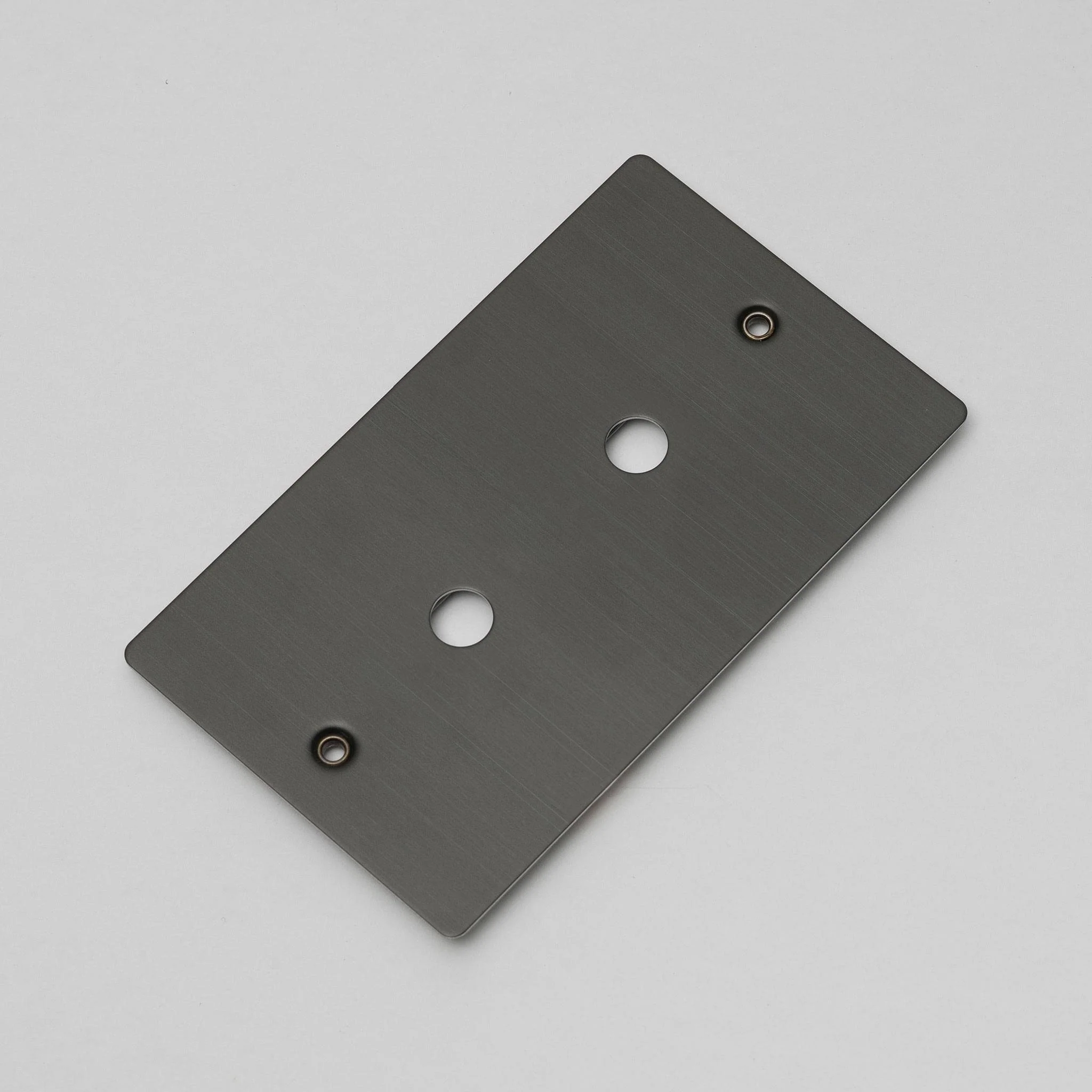Plaque murale métallique 2G pour 2 VARIATEURS ou BOUTONS