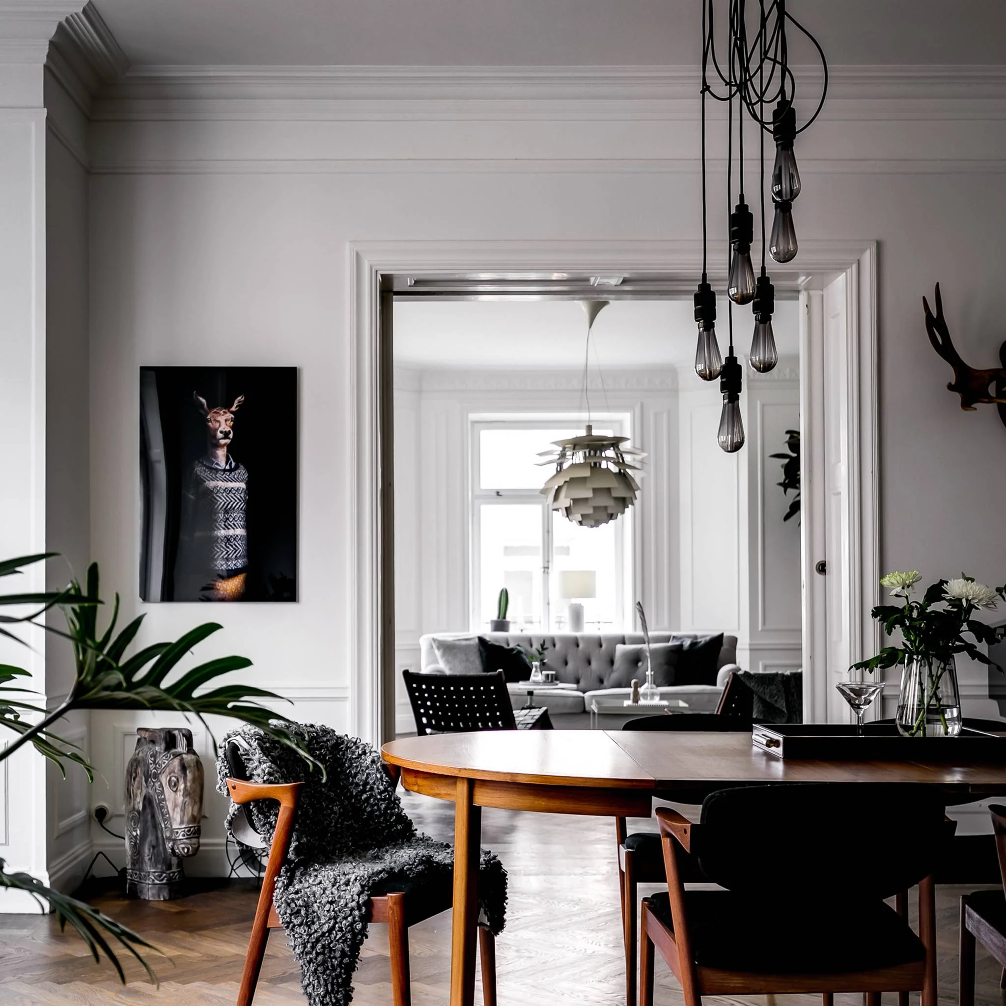 Lampadario HOOKED 6.0 Nude Cross a Sei Pendant