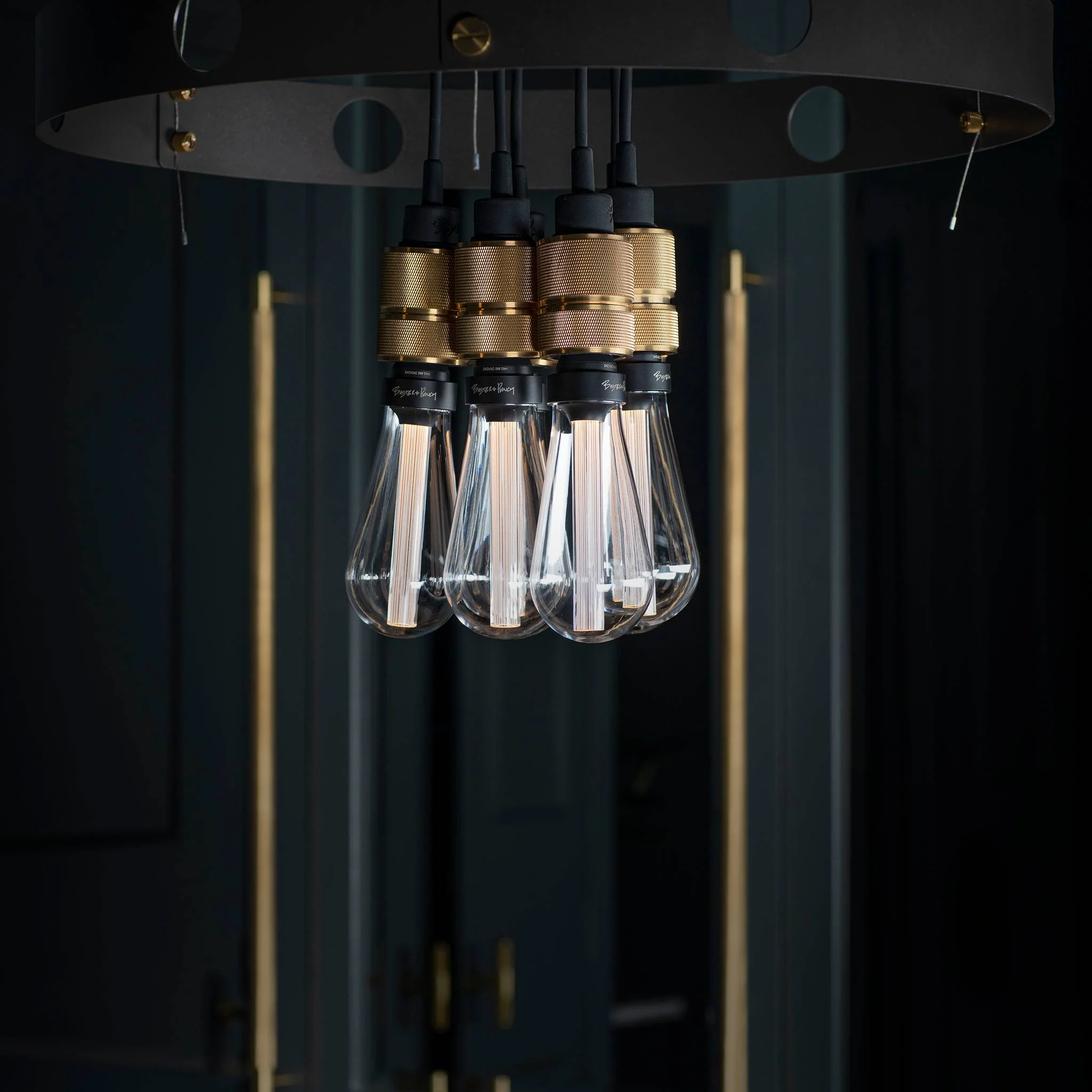 Hero Light Cross GRAPHITE Chandelier with Six Pendants