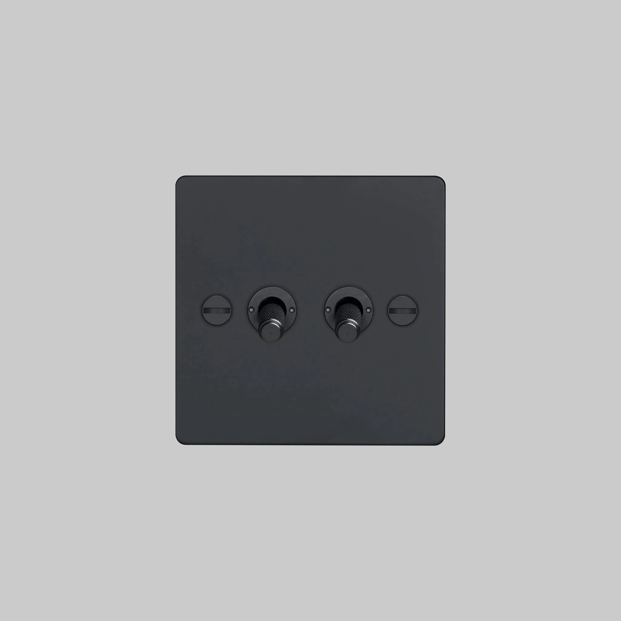 Solid Metal 2G TOGGLE / 2-WAY / CROSS / BLACK Double Toggle Switch