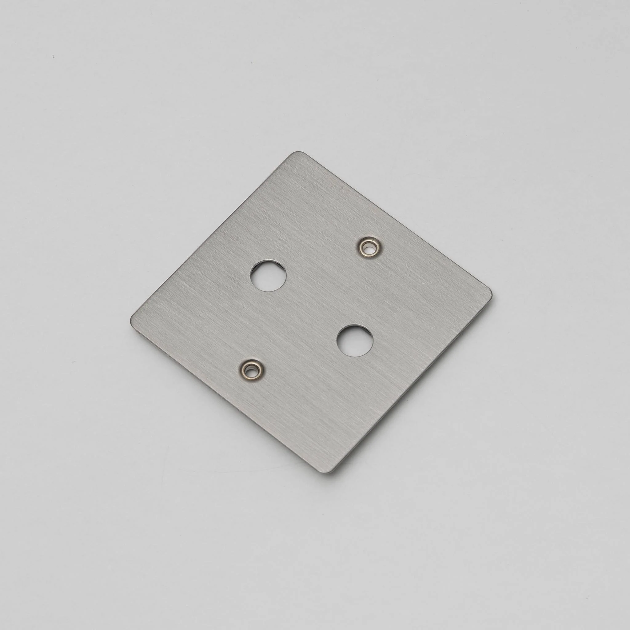 1G Wandplaat Gebouwd voor 2 DIMMERS Modules in Massief Metaal