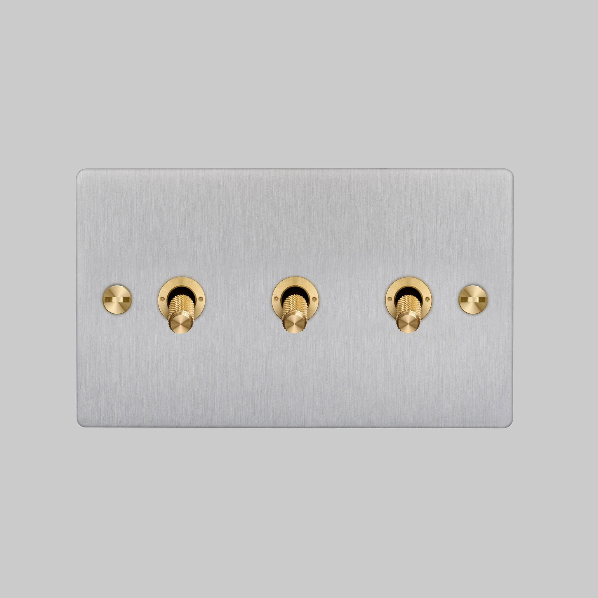 3G TOGGLE 2-Way Cross Wippschalter in gebürstetem Stahl