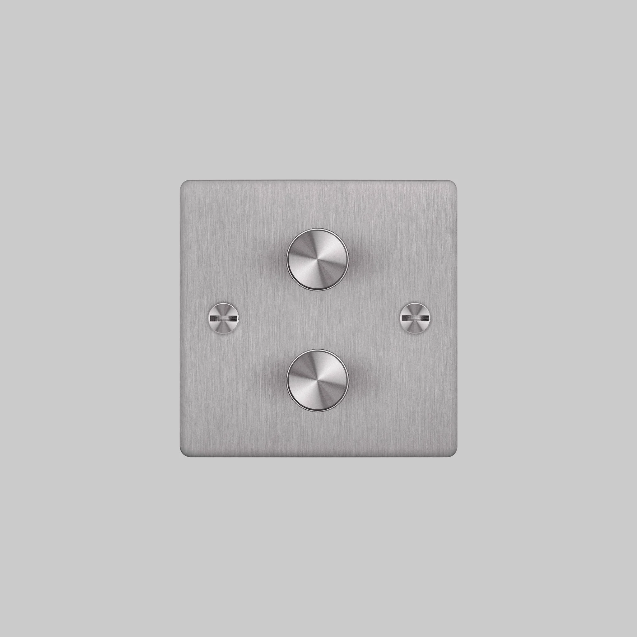 Steel 2G DIMMER Double Dimmer Switch with Cross Knurled Knob, 120W