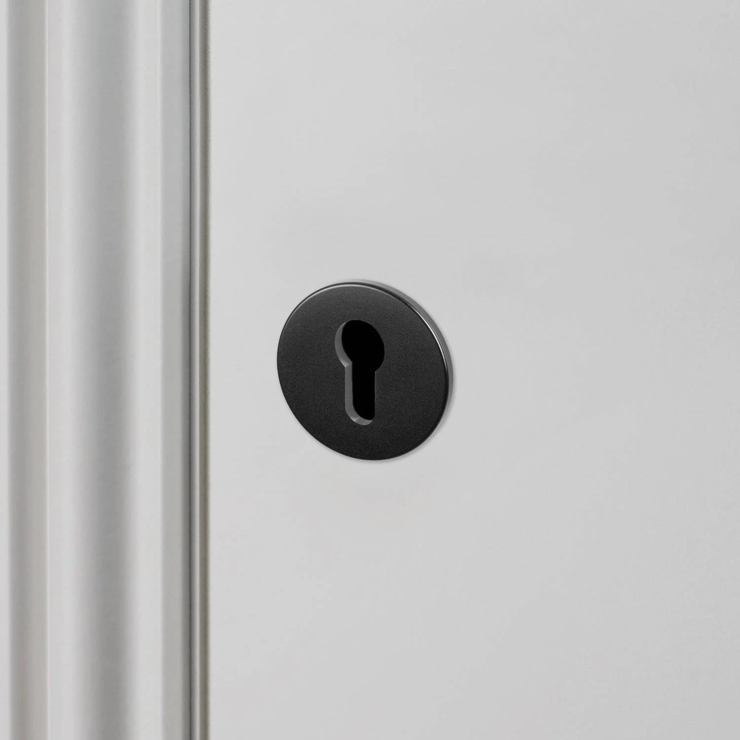Euro Cylinder Key Escutcheon in Solid Metal, CYLINDER and ESCUTCHEON Sizes