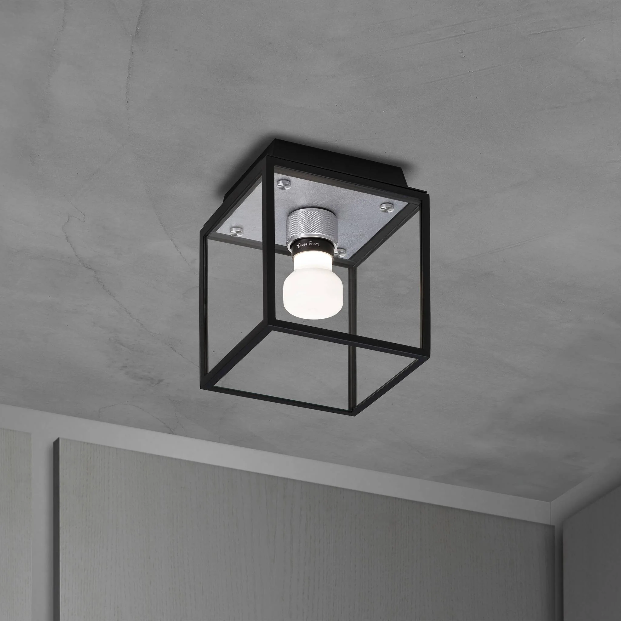 CAGED WET / CEILING / CROSS / SMALL Matt svart takpendel