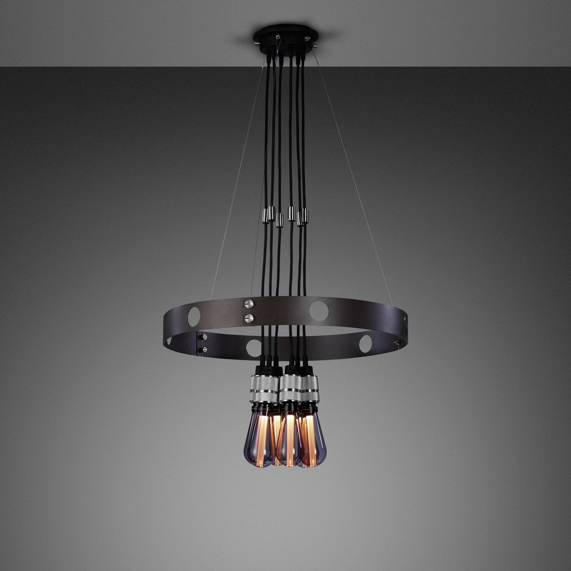 Hero Light Cross GRAPHITE Chandelier with Six Pendants