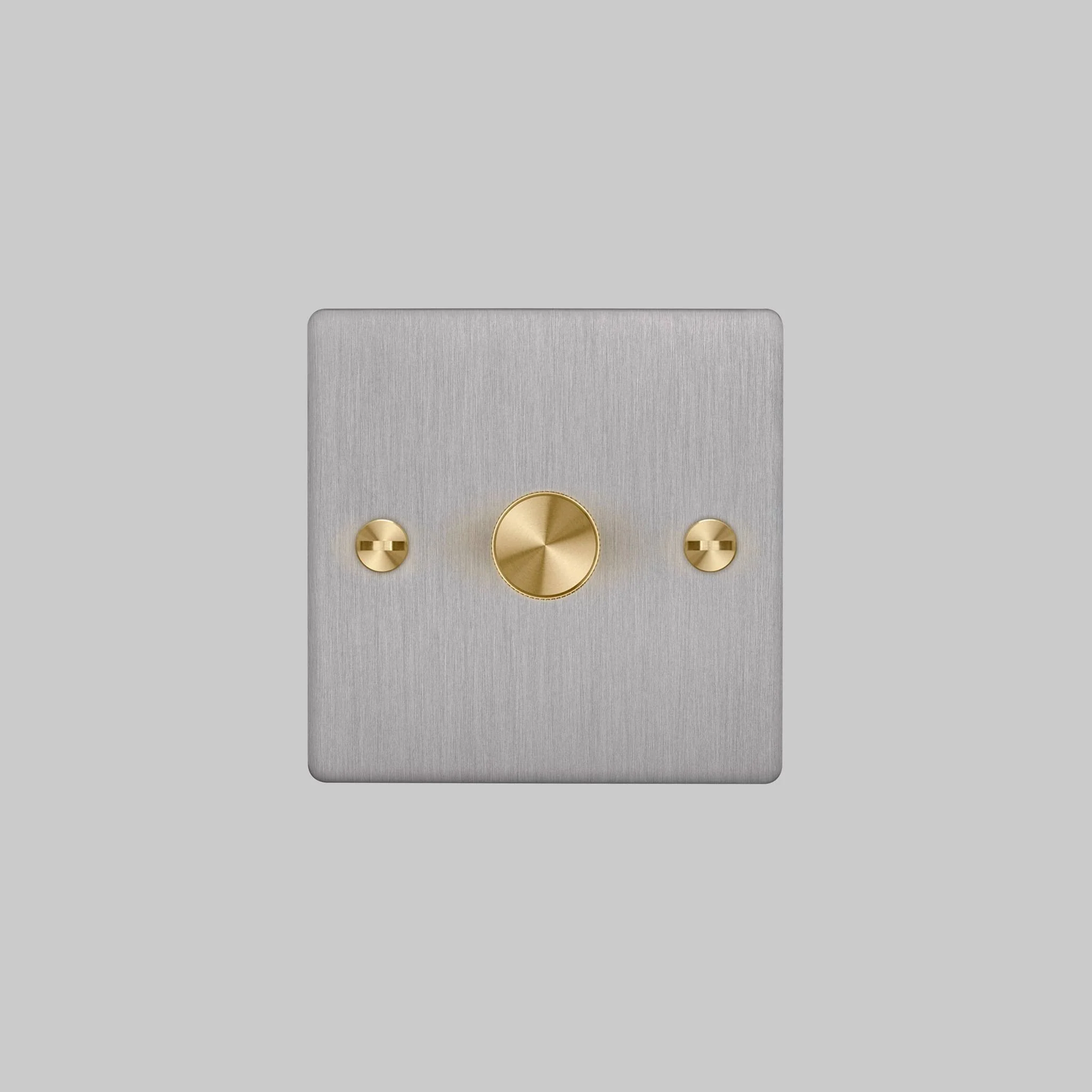 1G dimmer 120W korsdimmer i stålfinish